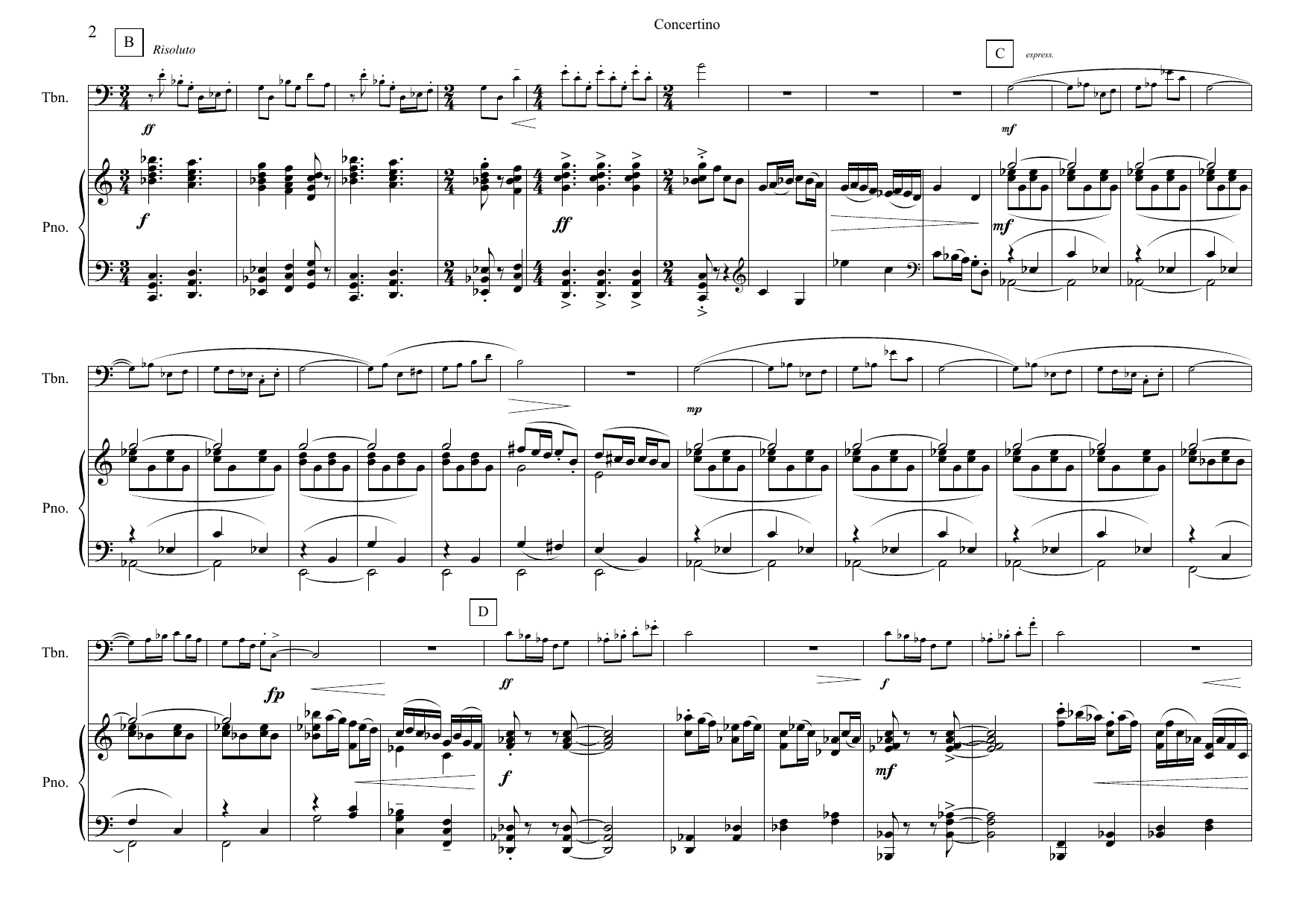 Concertino - For trombone og piano - Image 2