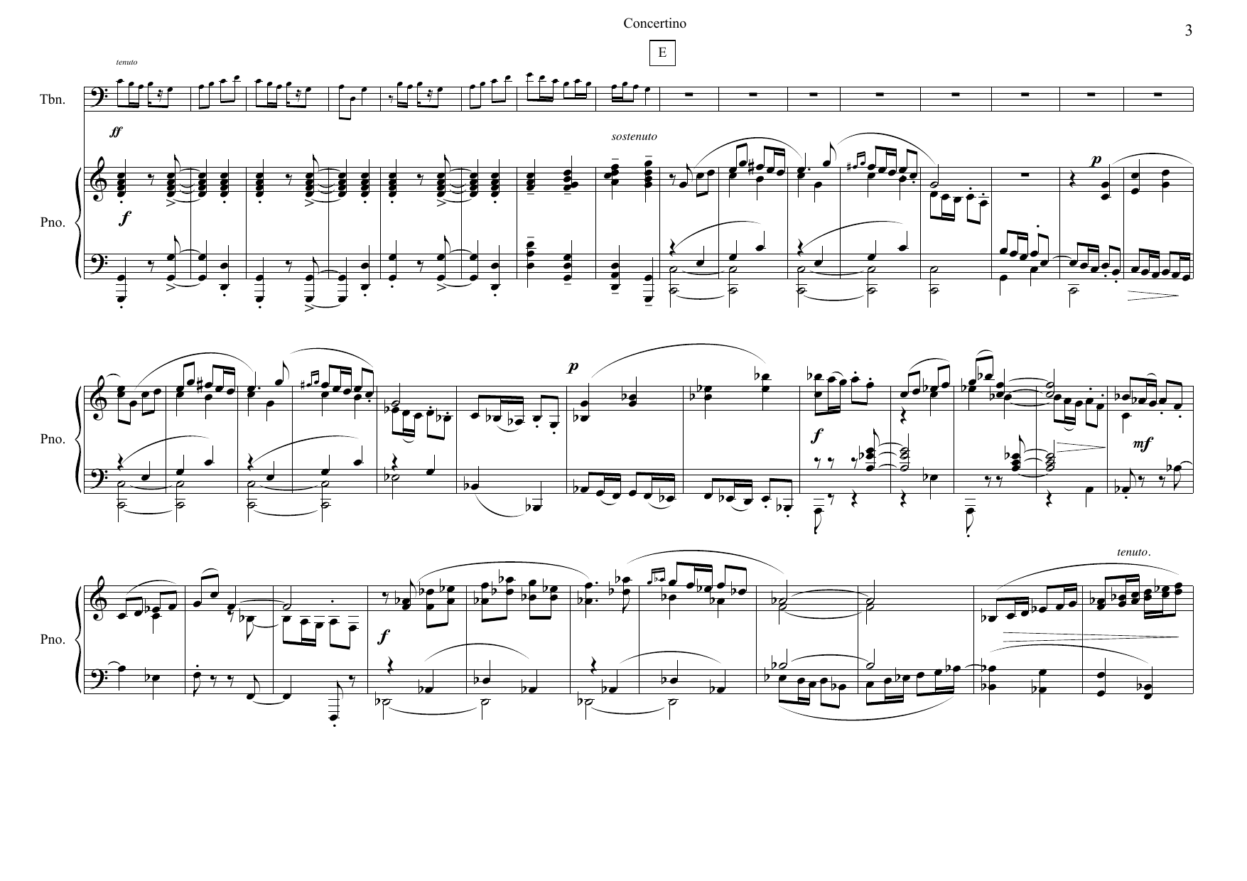 Concertino - For trombone og piano - Image 3
