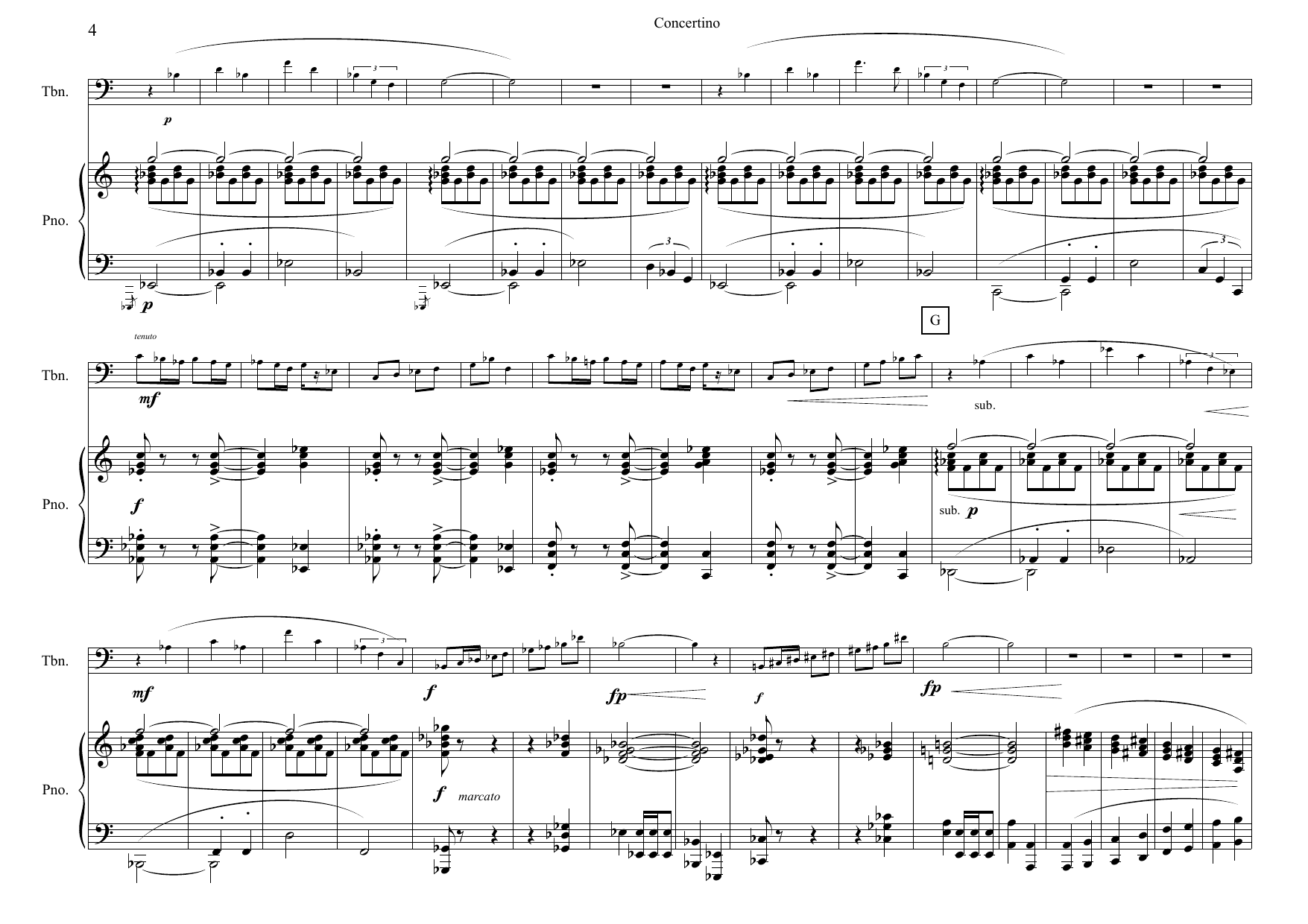 Concertino - For trombone og piano - Image 4