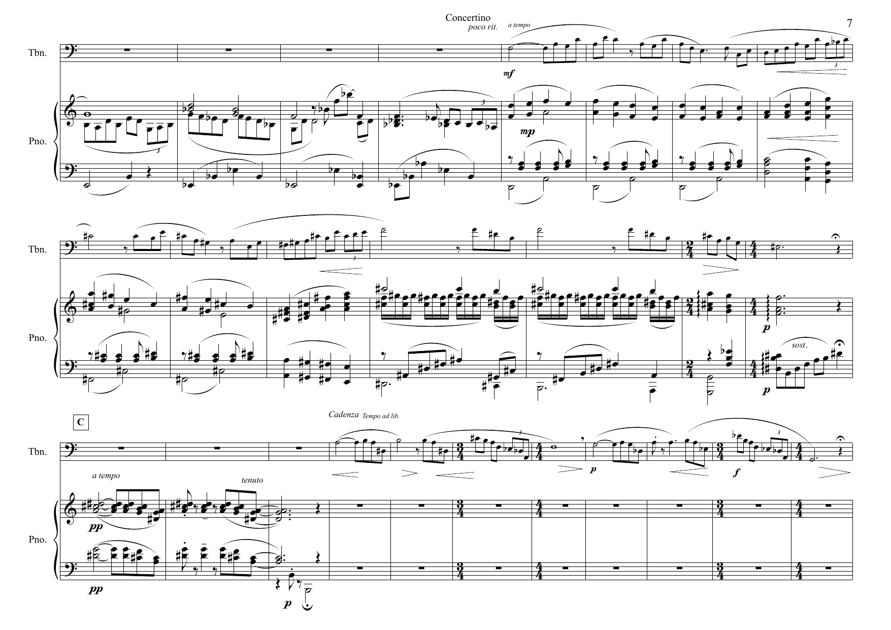 Concertino - For trombone og piano - Image 7