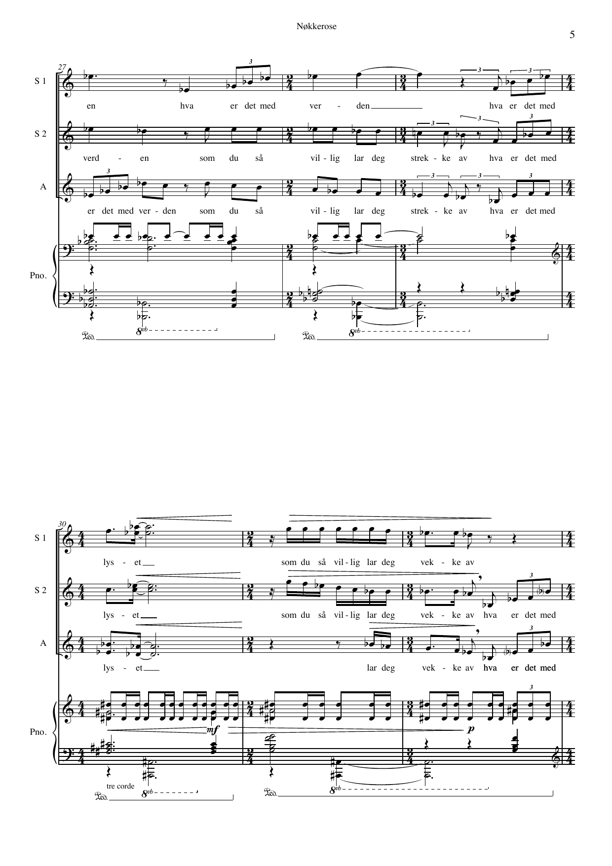 Nøkkerose - For jentekor og piano - Bilde 5