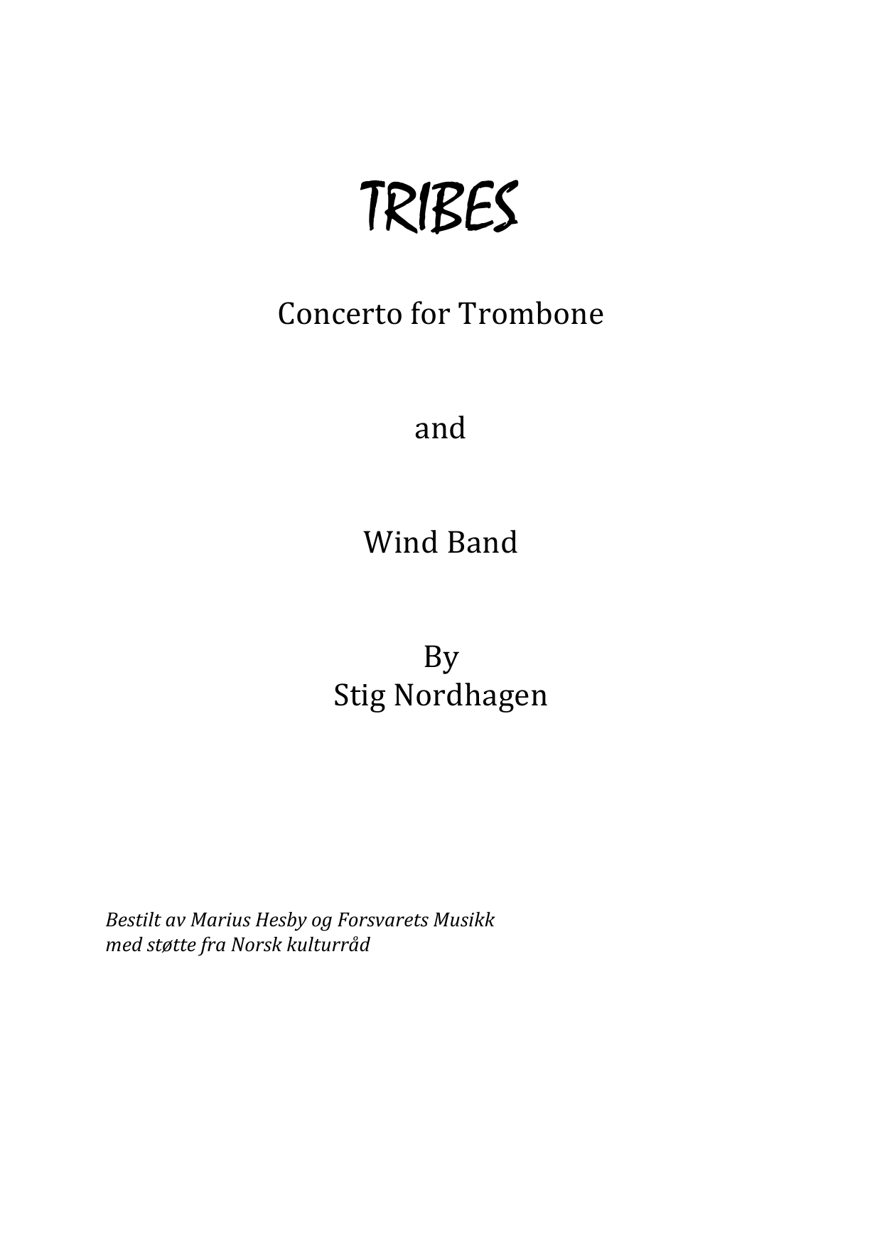 Tribes - Concerto for Trombone and Wind band