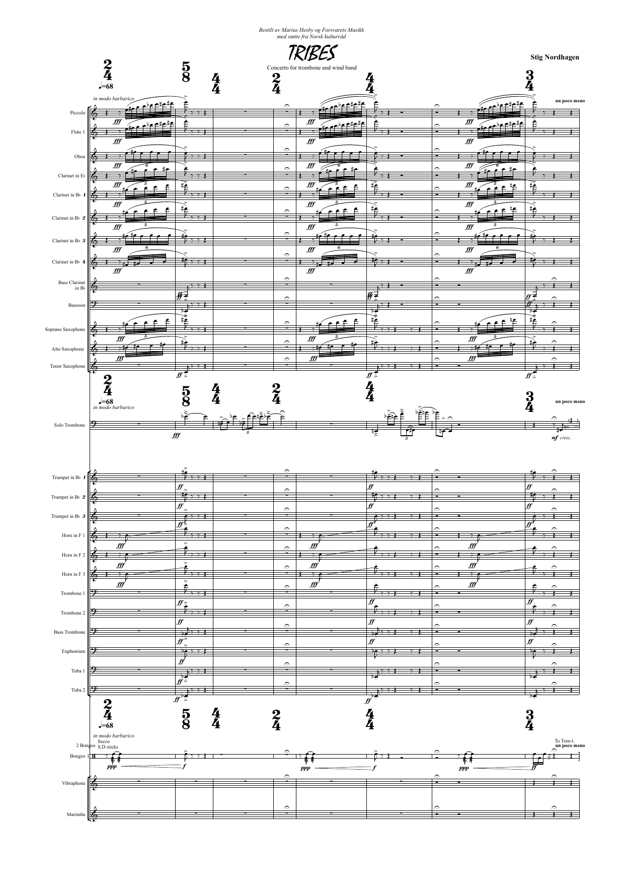 Tribes - Concerto for Trombone and Wind band - Image 3