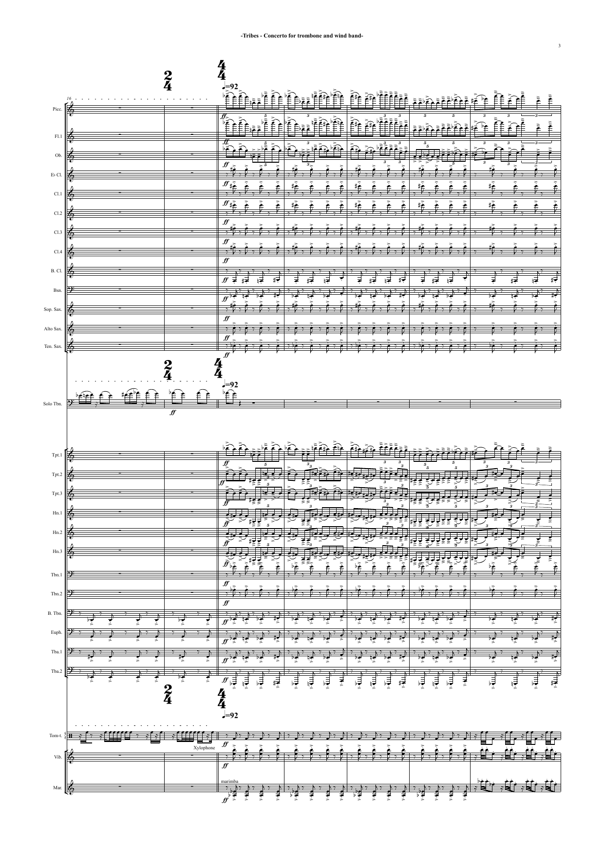 Tribes - Concerto for Trombone and Wind band - Image 5