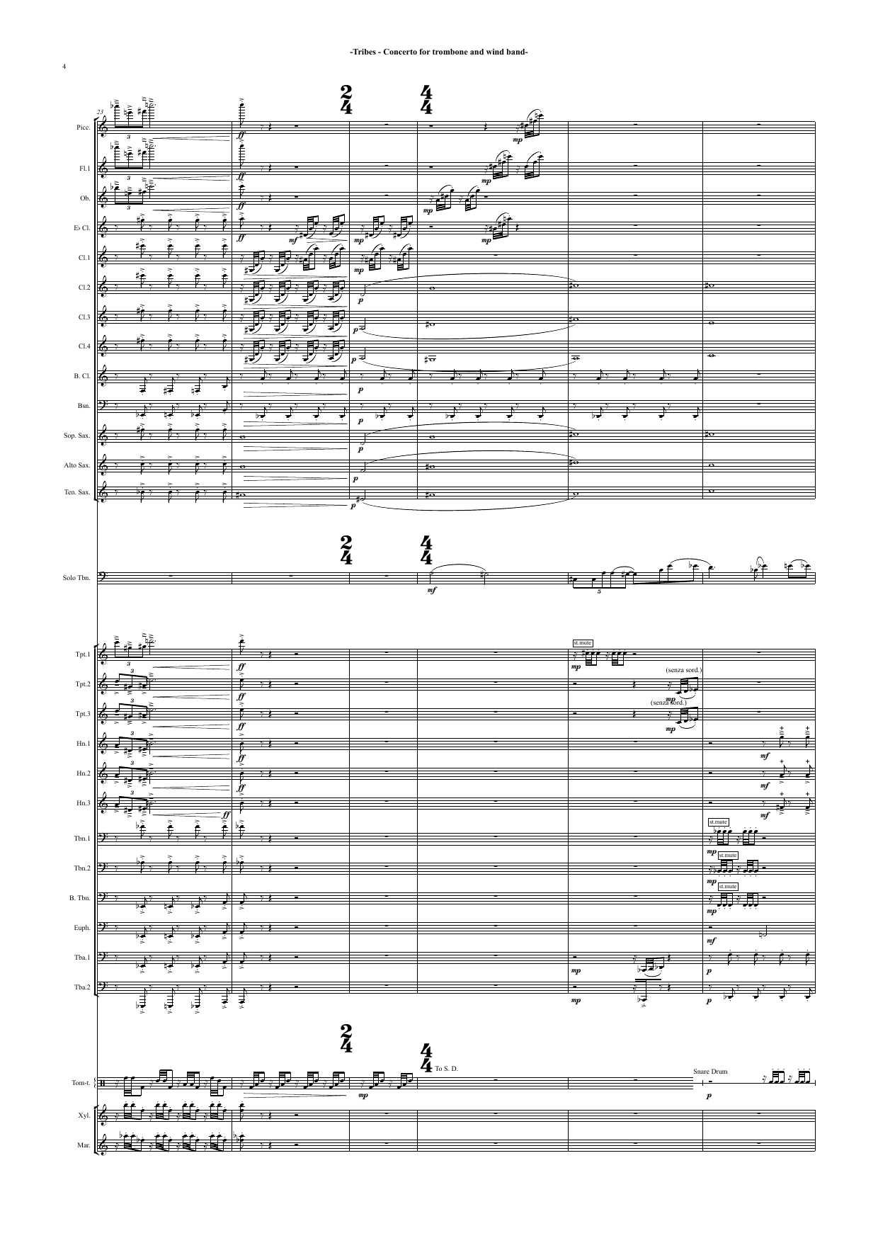 Tribes - Concerto for Trombone and Wind band - Image 6
