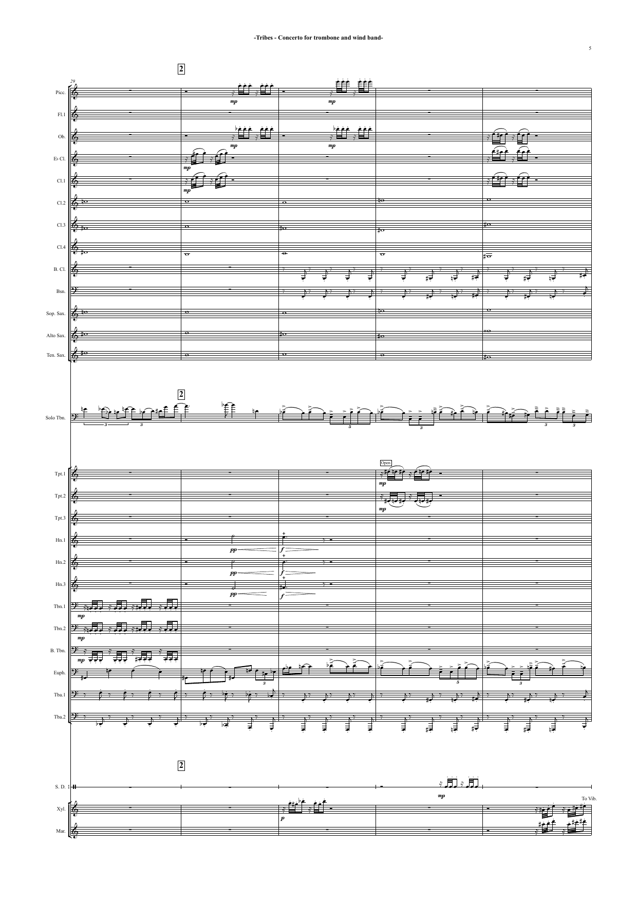 Tribes - Concerto for Trombone and Wind band - Image 7