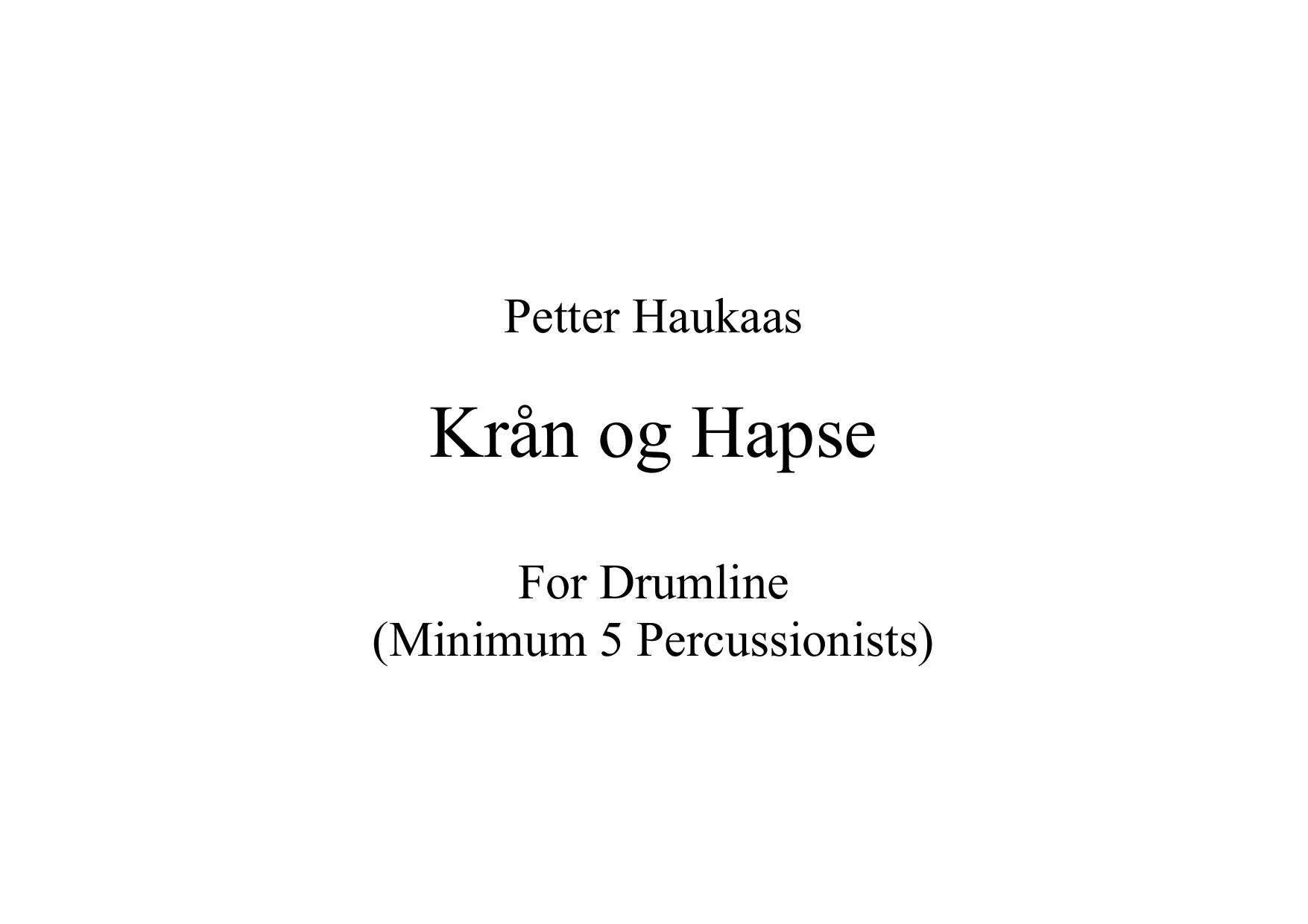 Krån og hapse