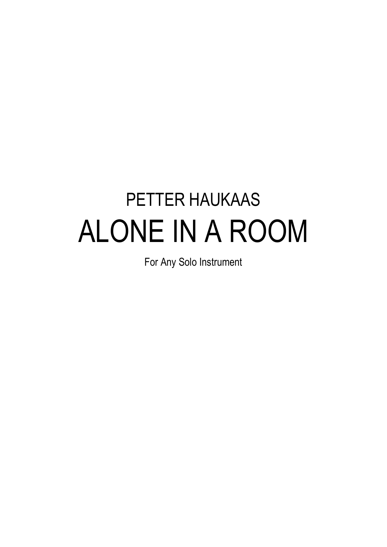 Alone in a Room