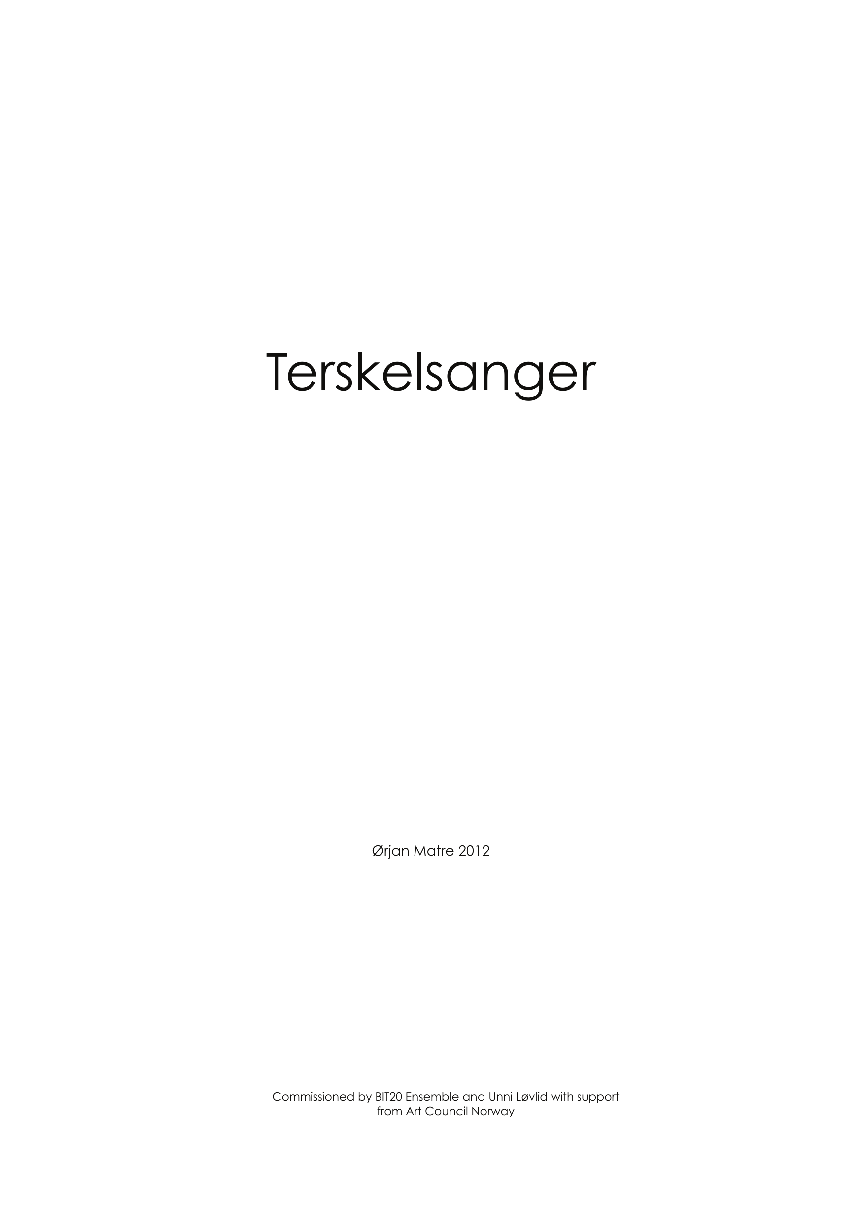 Terskelsanger