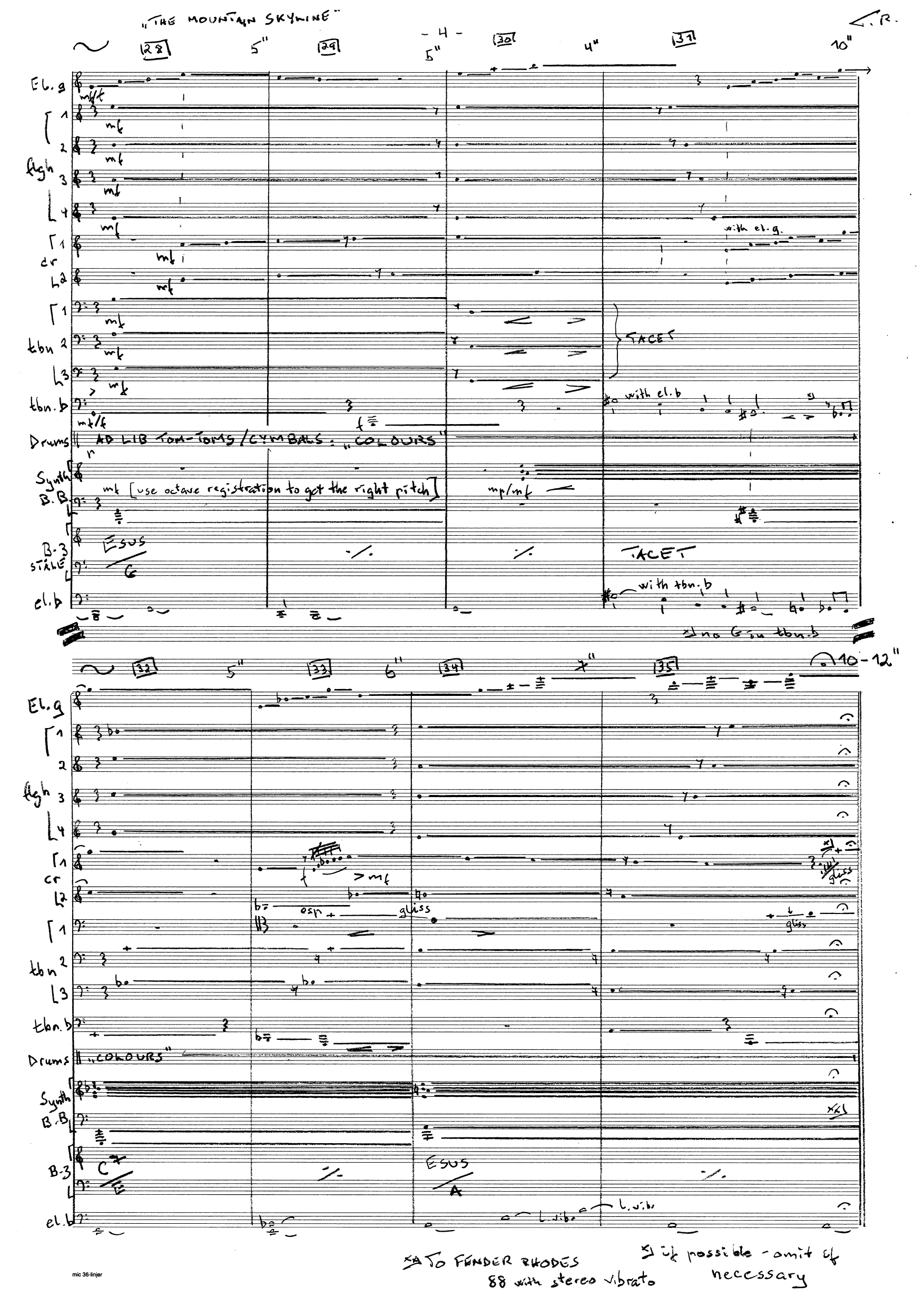 The Mountain Skyline - Concerto for electric guitar, bass trumpet, contrabass clarinet and big band, Op. 103 - Image 5