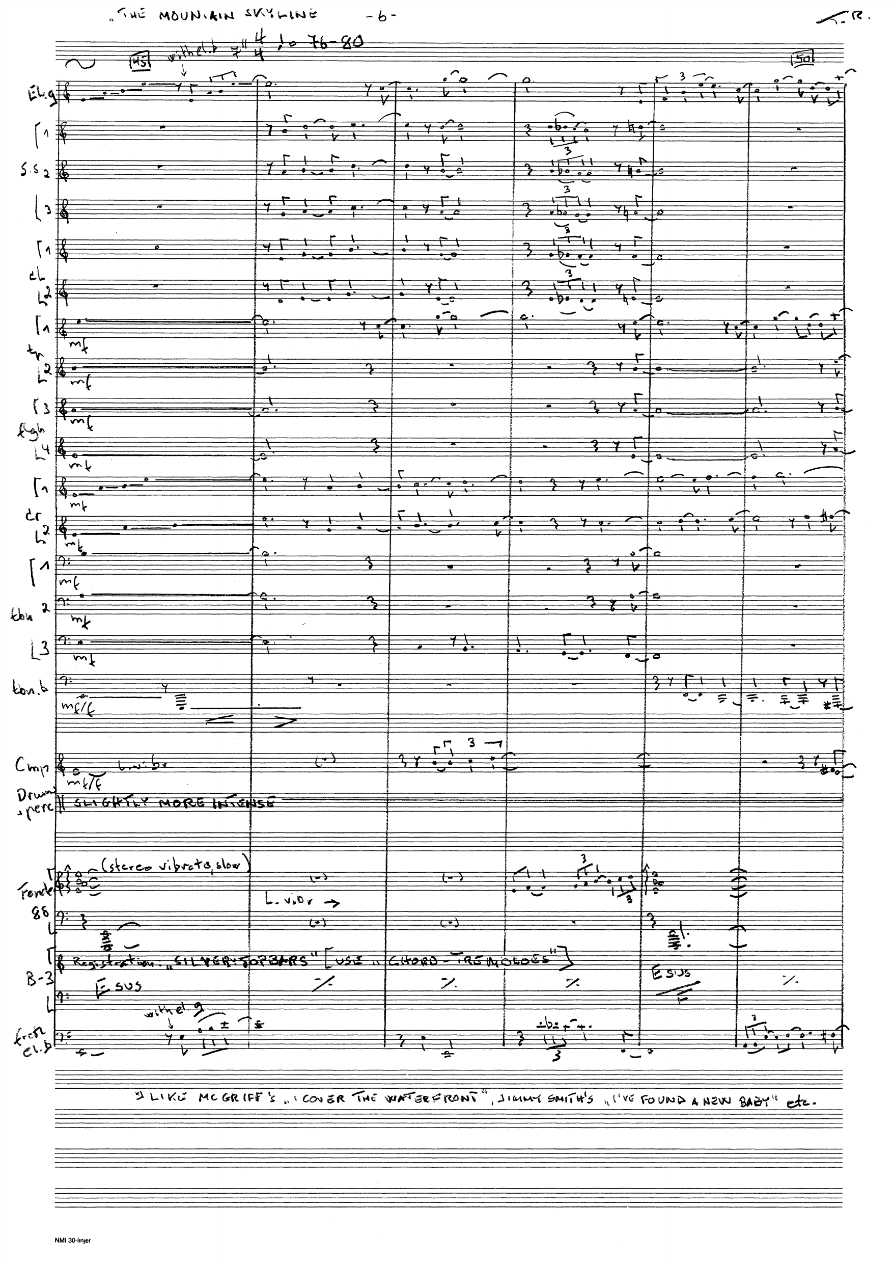 The Mountain Skyline - Concerto for electric guitar, bass trumpet, contrabass clarinet and big band, Op. 103 - Image 7