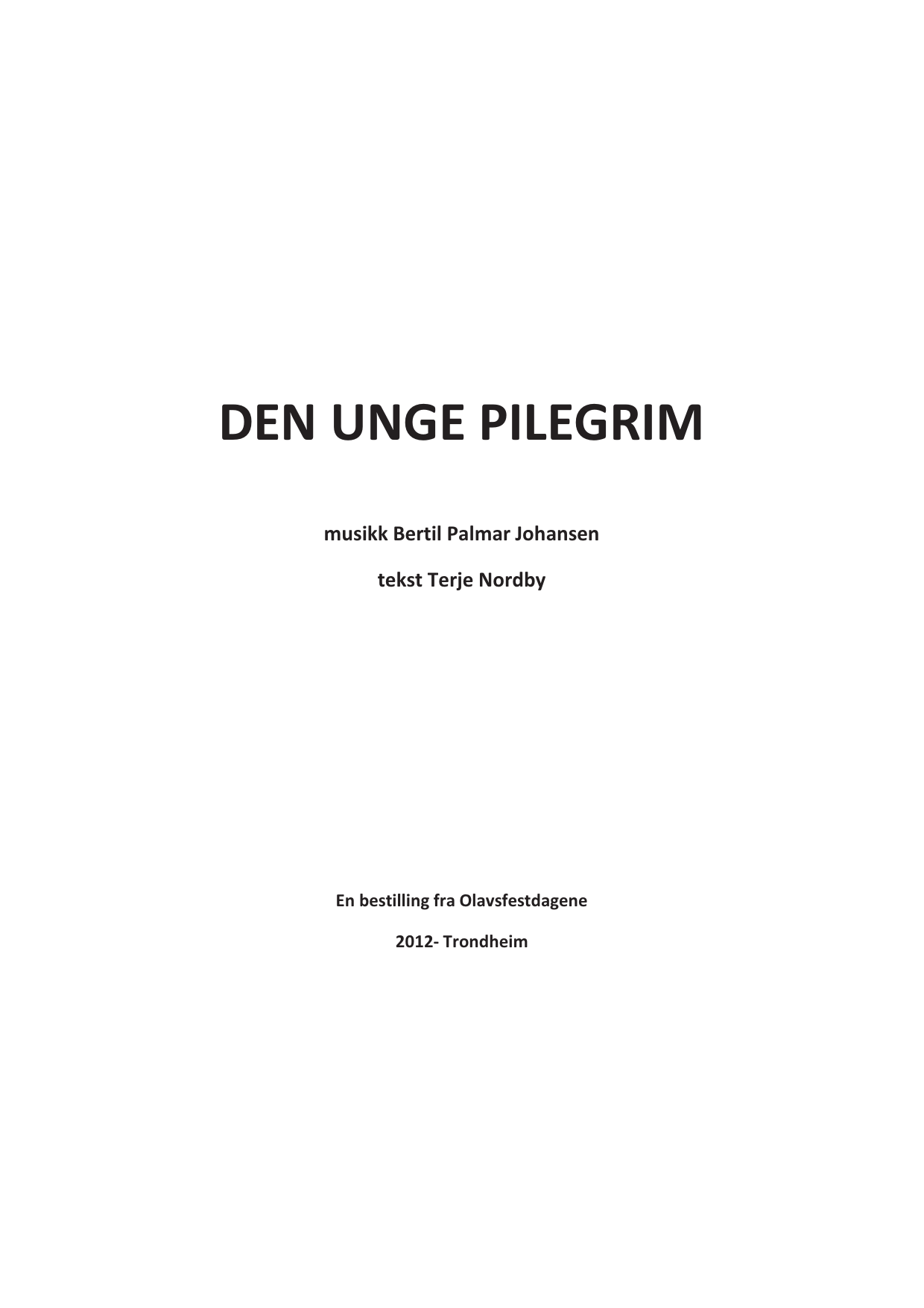 Den unge pilegrim