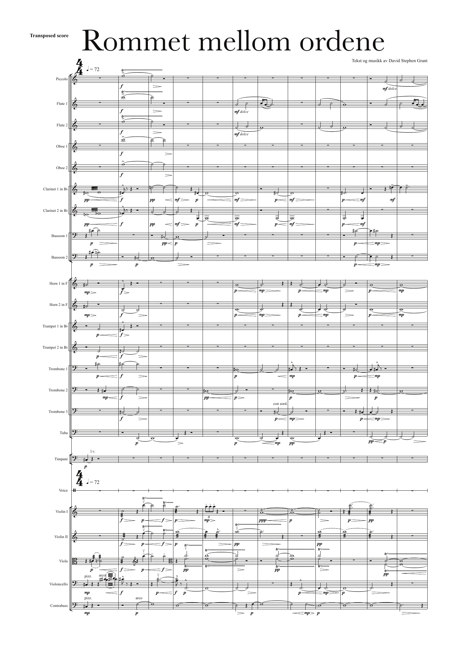 Rommet mellom ordene - For Narrator and Orchestra - Image 7