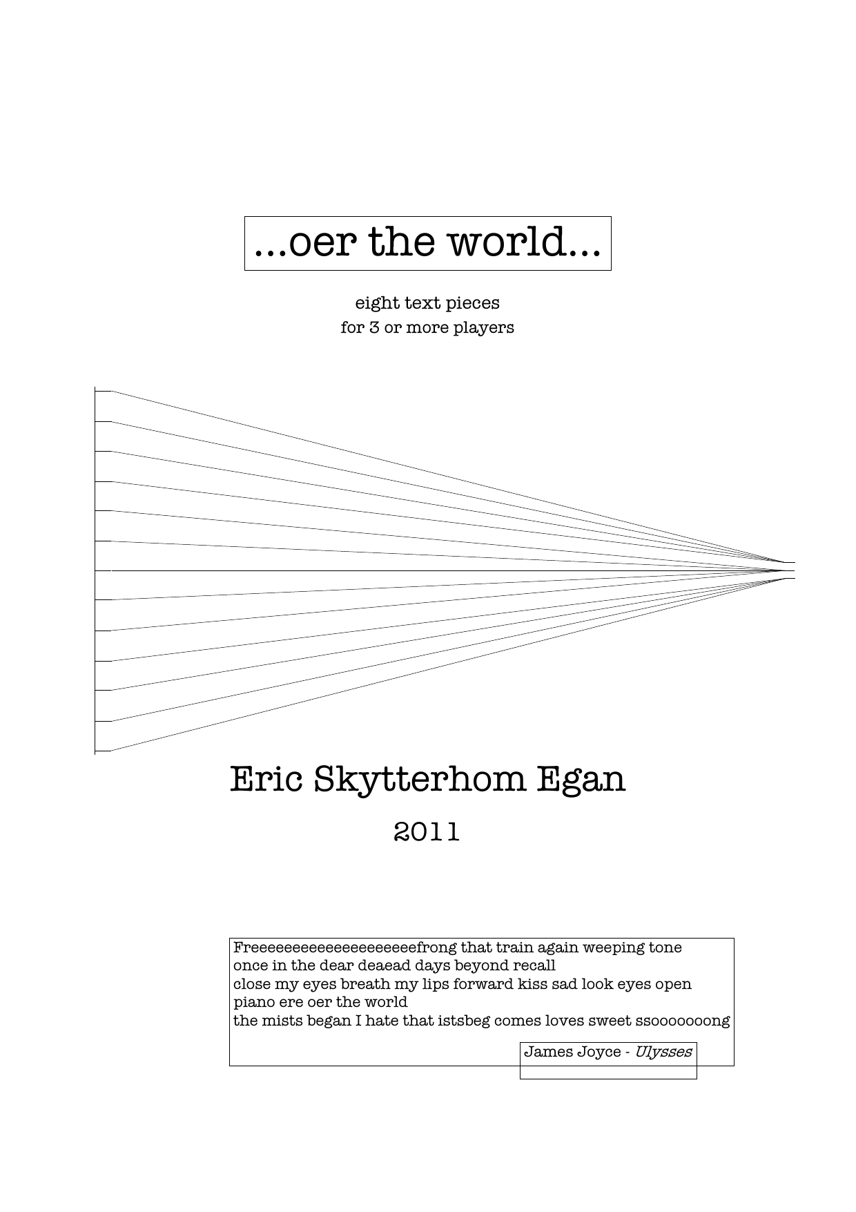 ...oer the world... - eight text pieces for 3 or more instruments