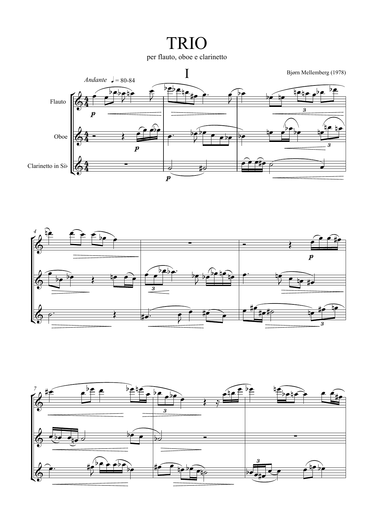 Trio per flauto, oboe e clarinetto