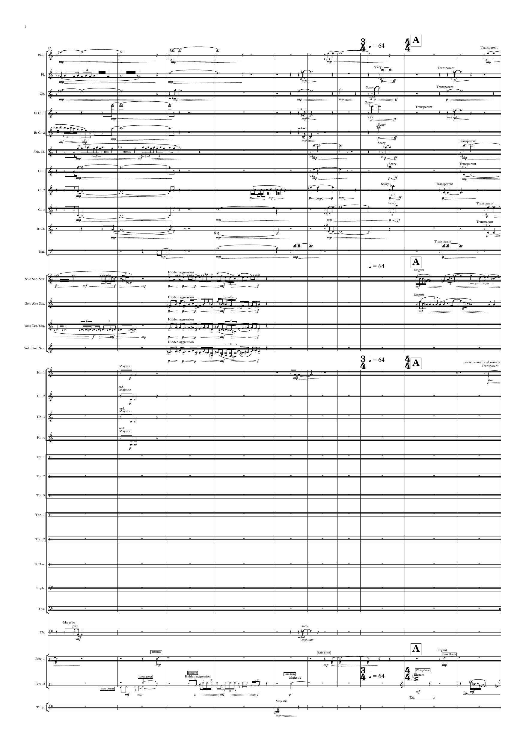 The Absence of Nothingness - For saxophone quartet and concert band - Image 6