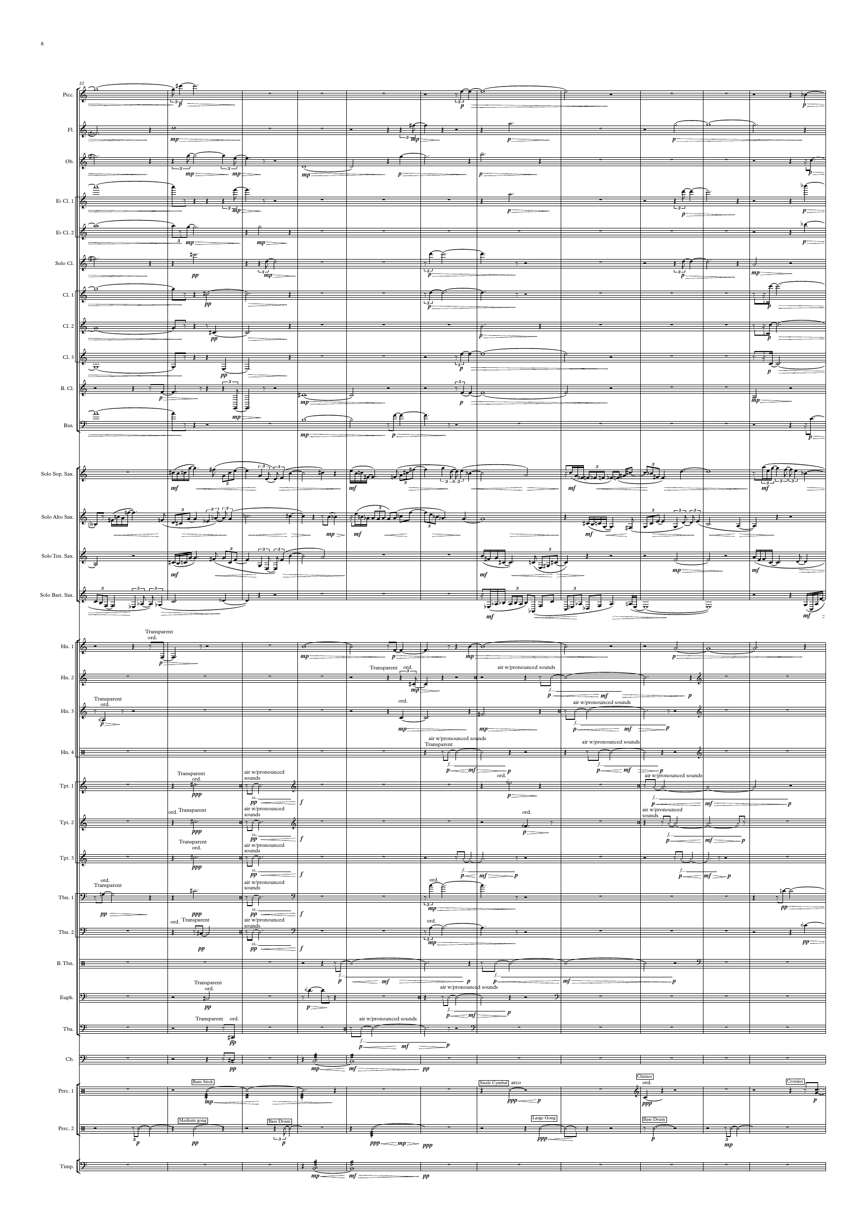 The Absence of Nothingness - For saxophone quartet and concert band - Image 8