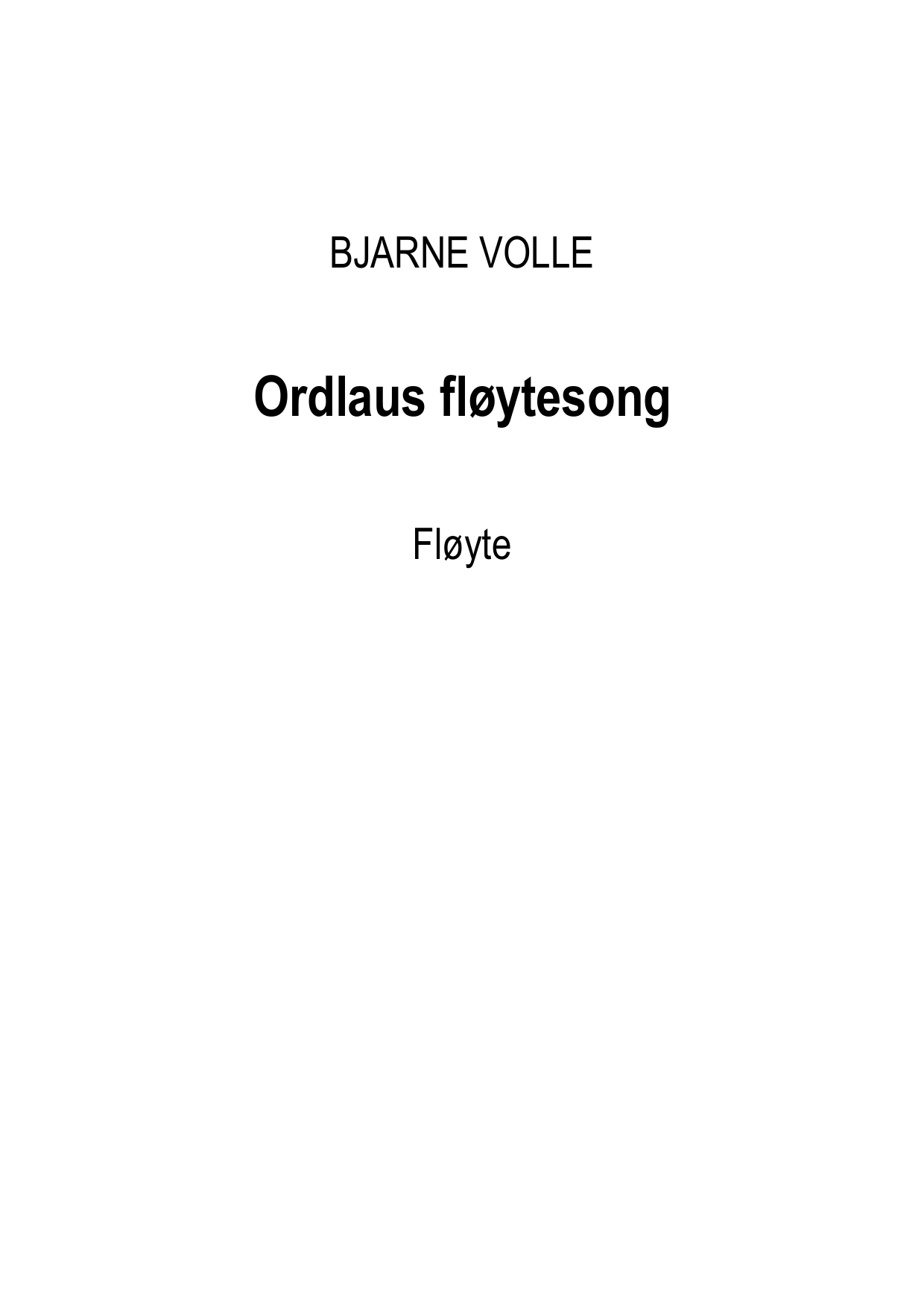 Ordlaus fløytesong