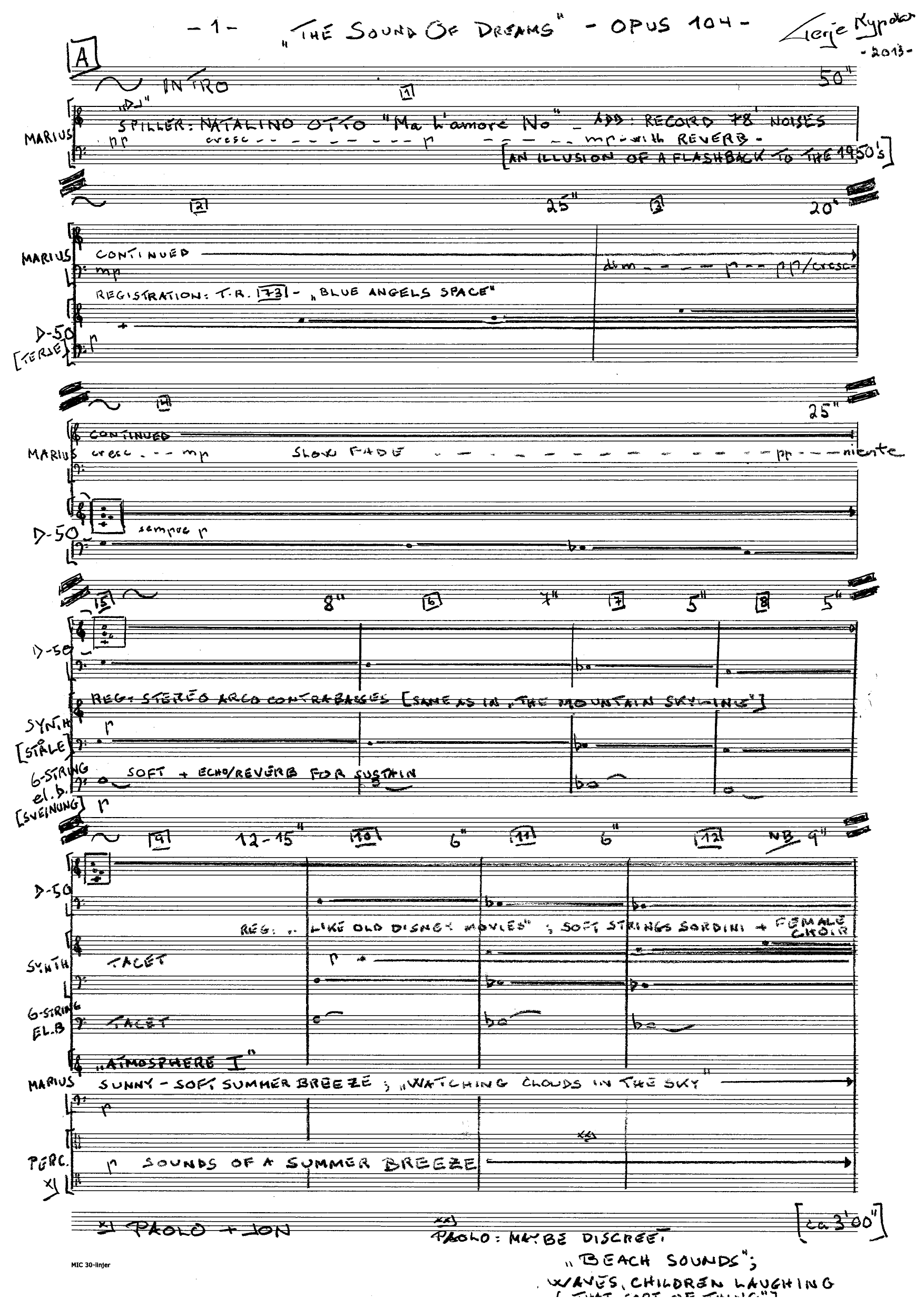 The Sound of Dreams, op. 104