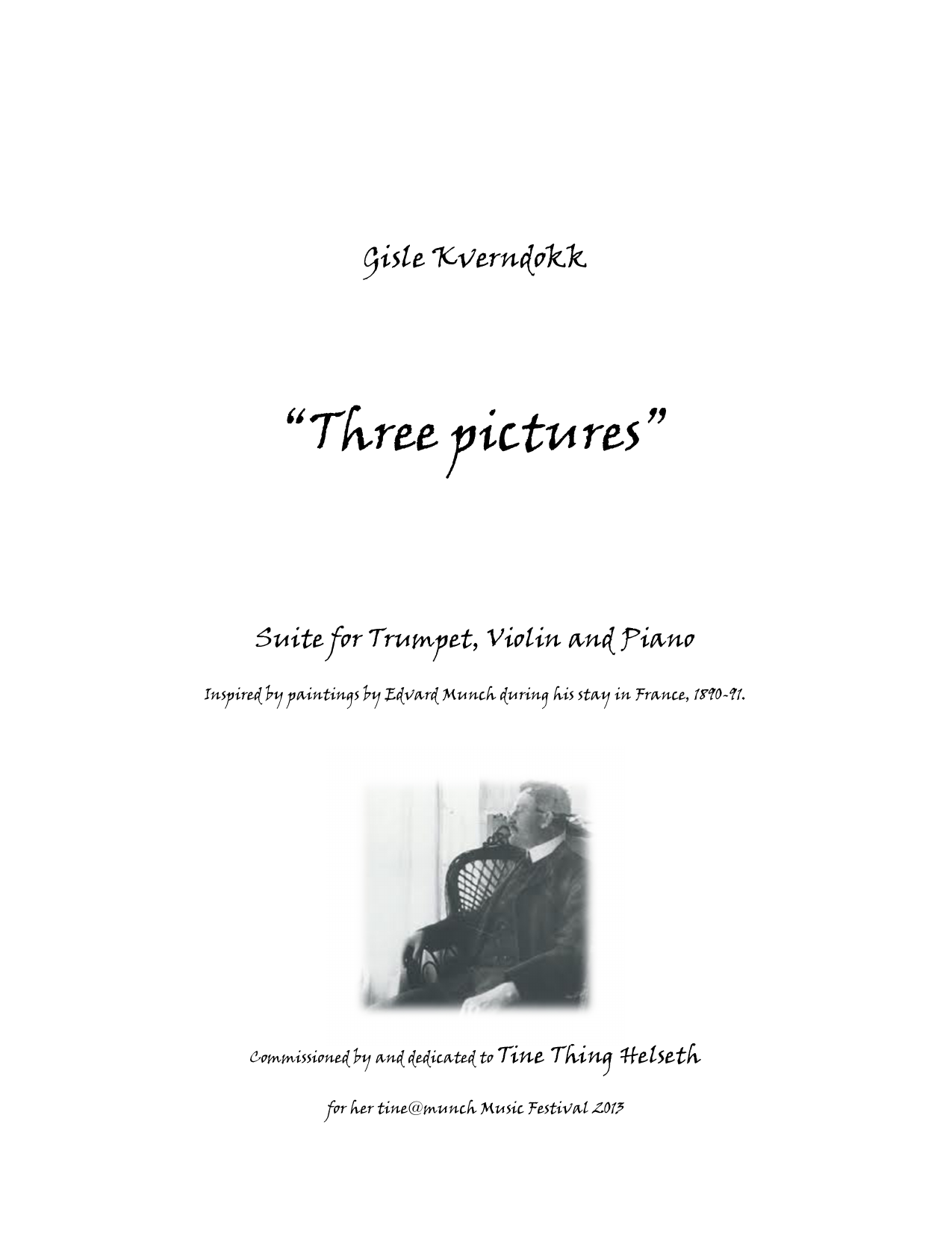 Three Pictures - Suite for trumpet, violin and piano