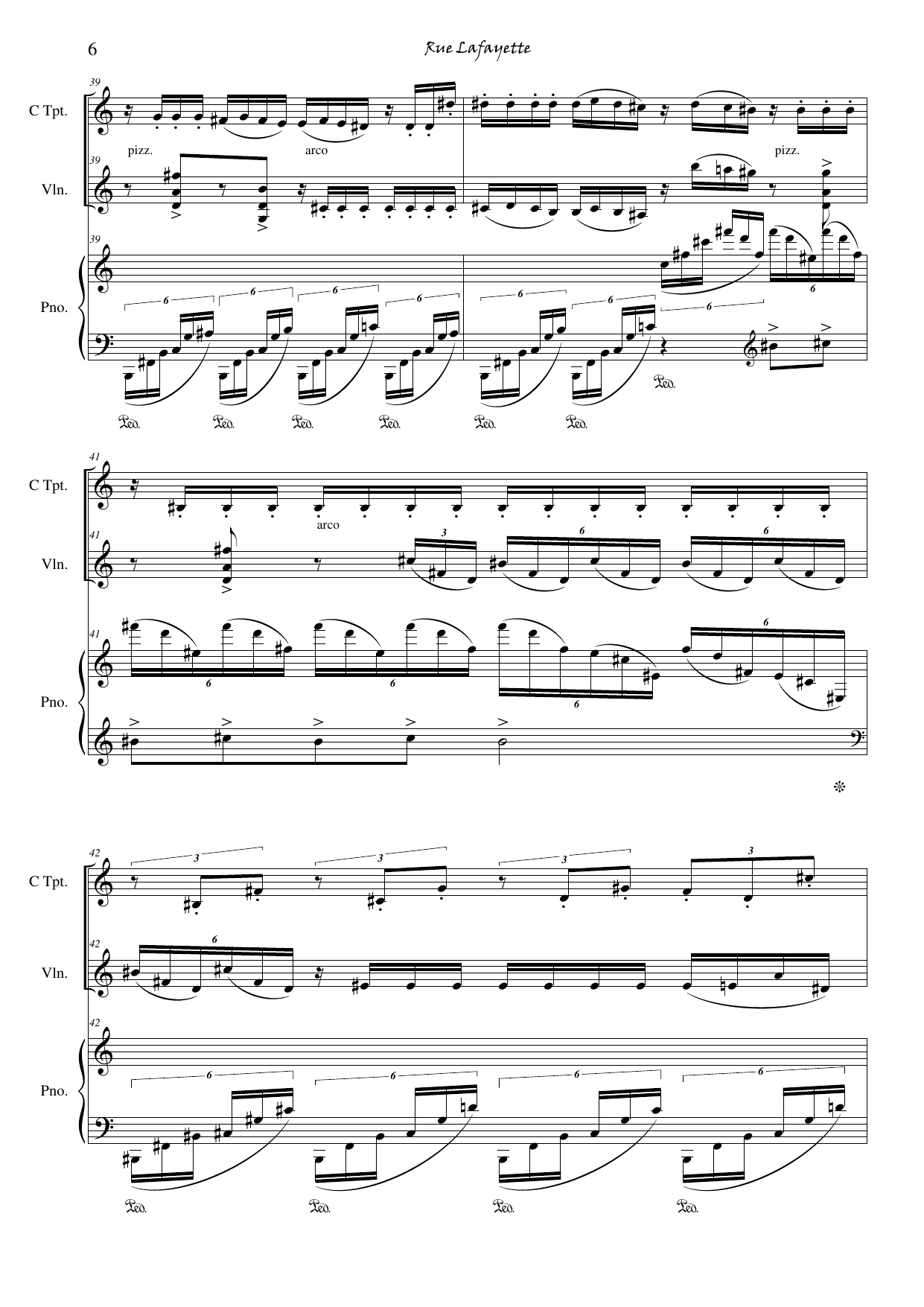 Three Pictures - Suite for trumpet, violin and piano - Image 8