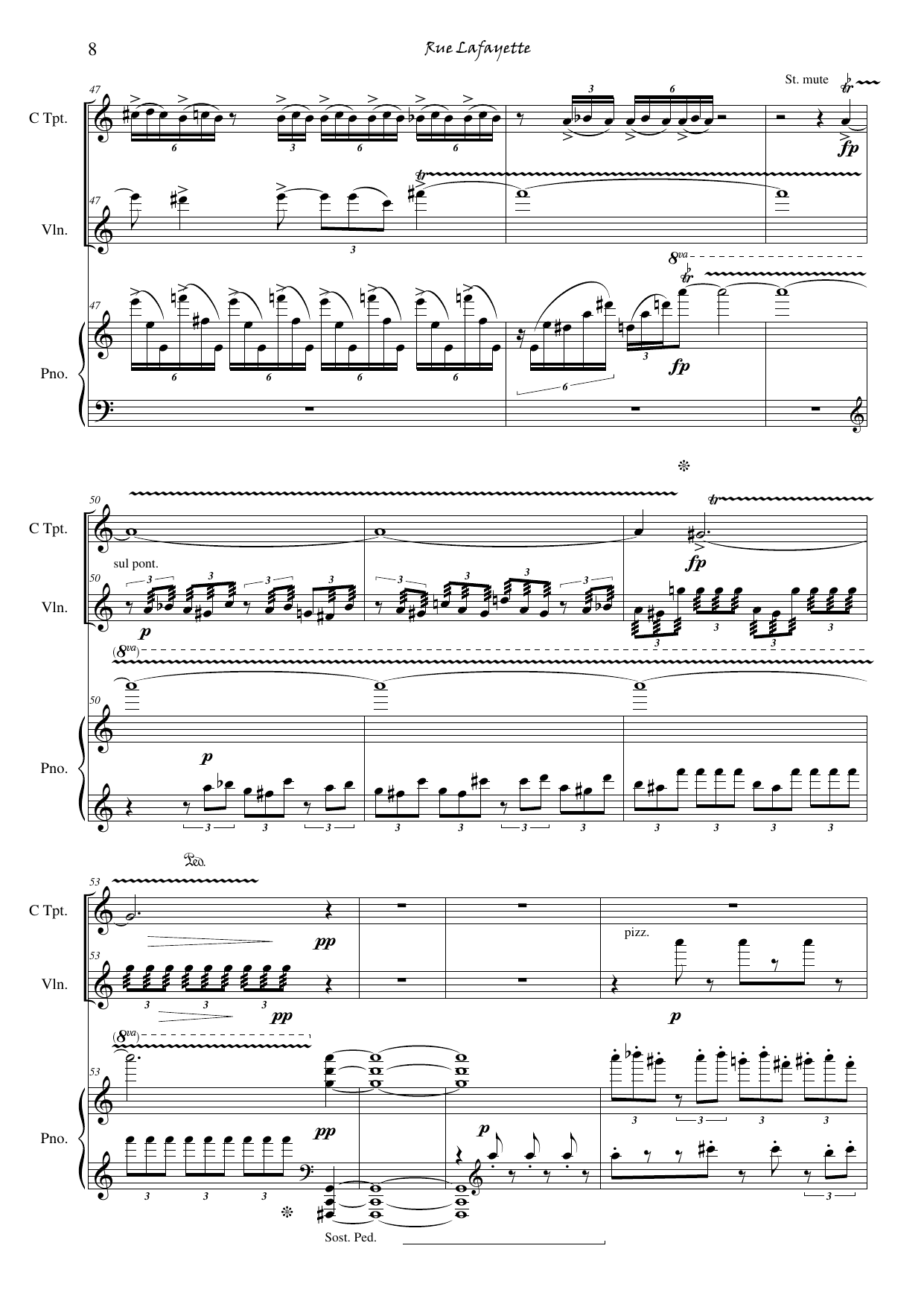 Three Pictures - Suite for trumpet, violin and piano - Image 10