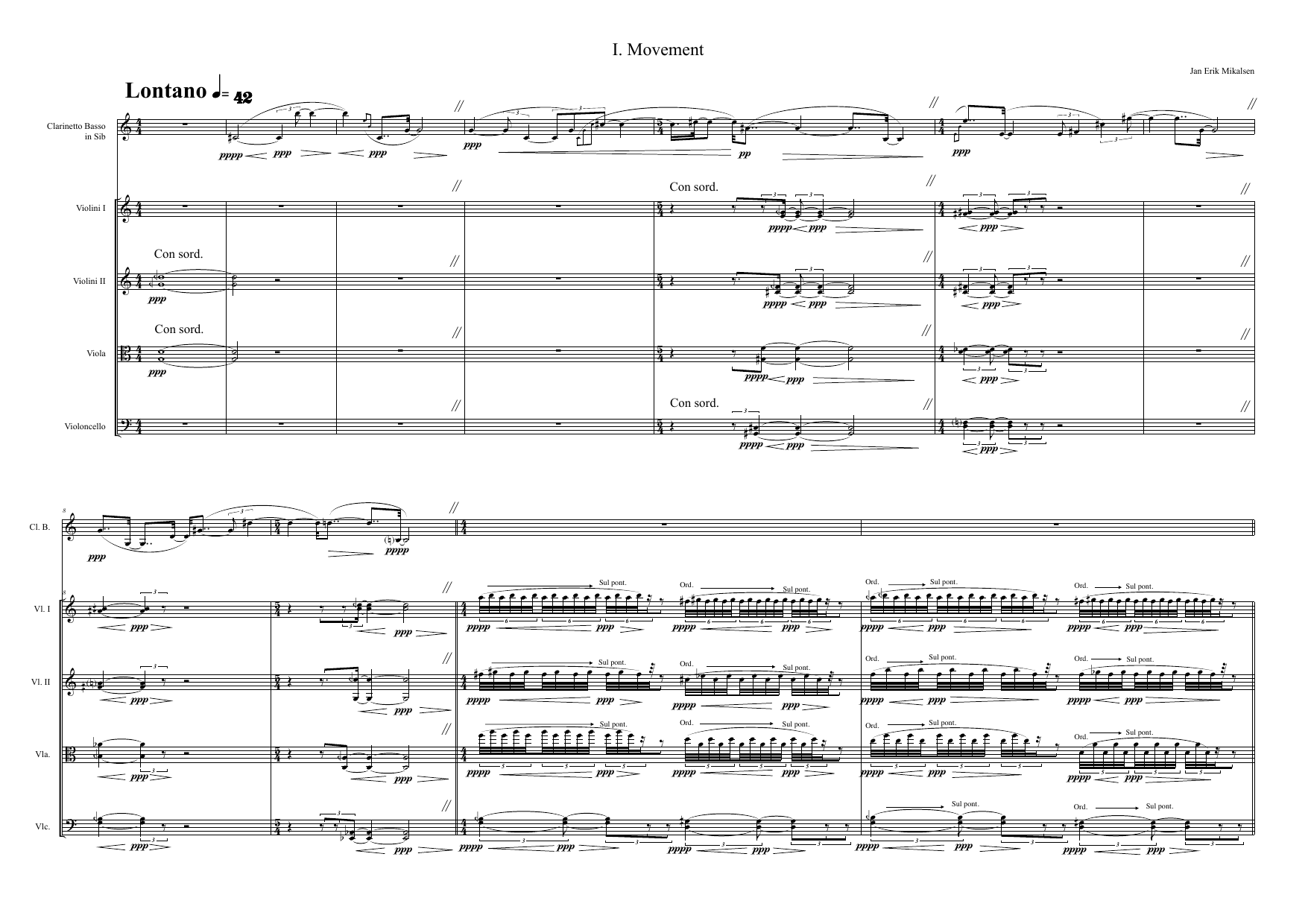 Songs for bass clarinet and string quartet - Image 7