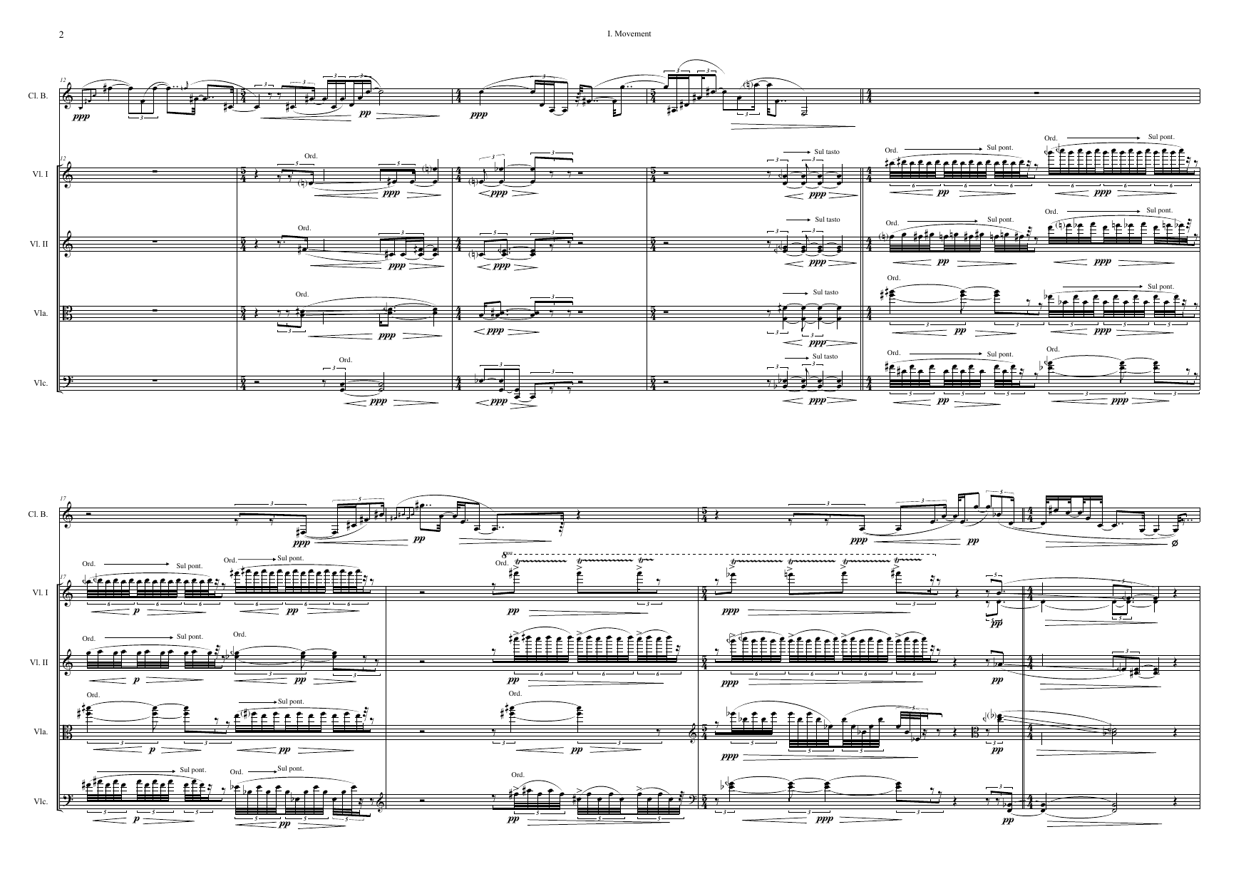 Songs for bass clarinet and string quartet - Image 8
