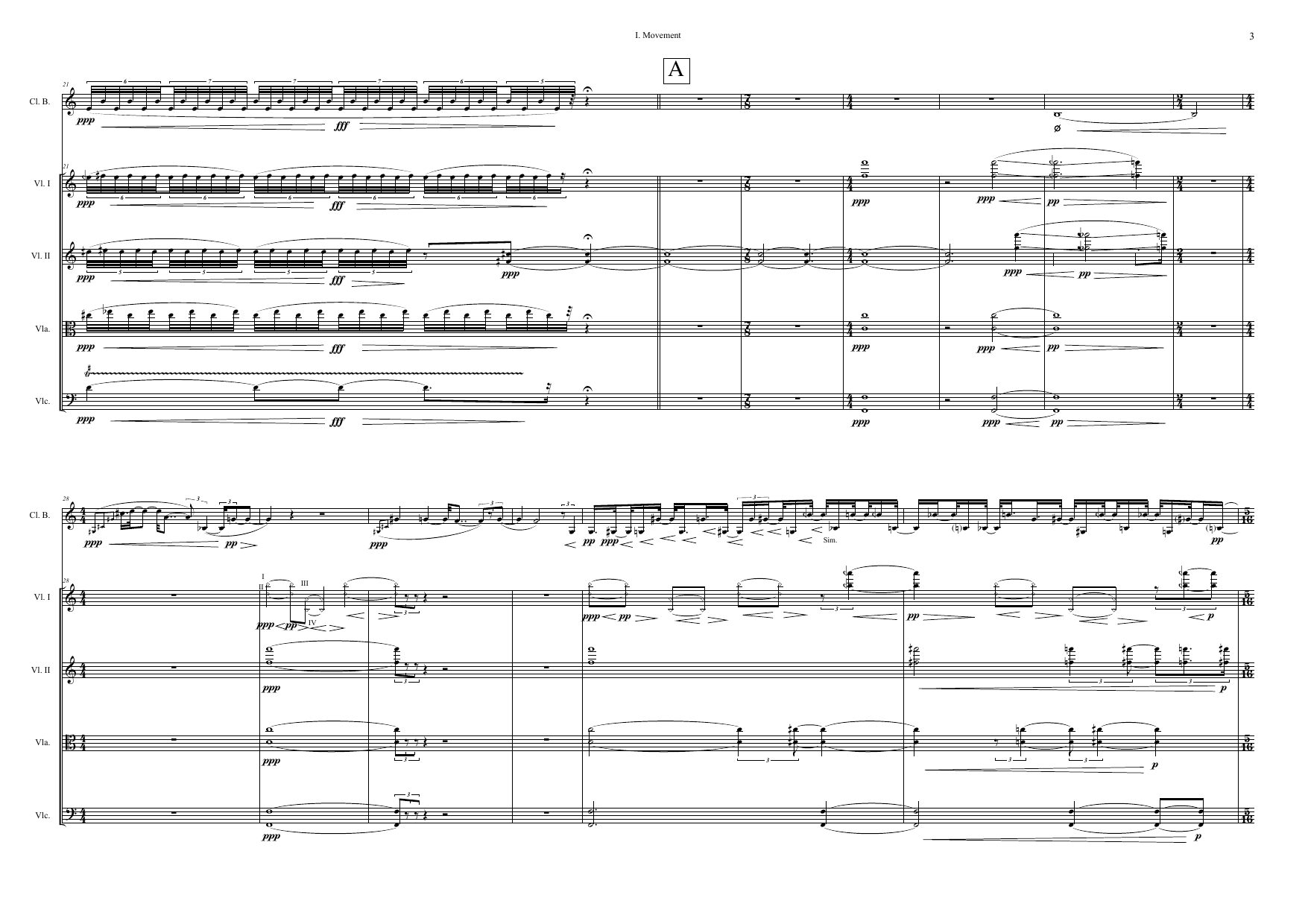 Songs for bass clarinet and string quartet - Image 9