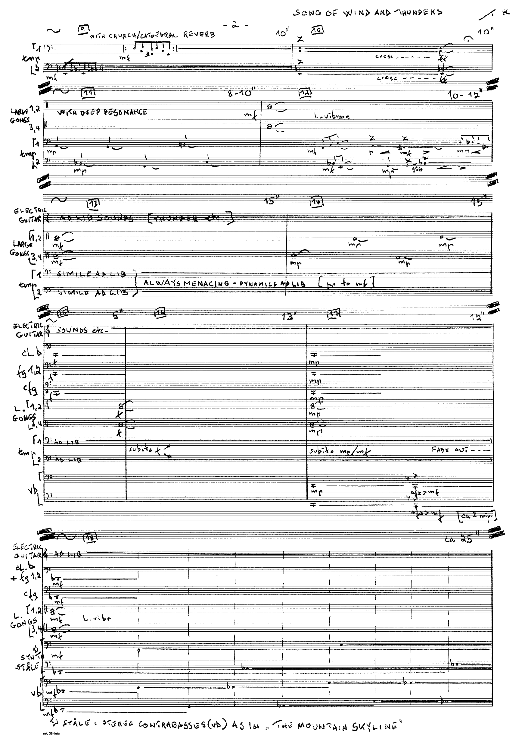 Song of Wind and Thunders - Written for "Enslaved", electric guitar, keyboard and symphony orchestra, op. 105 - Image 2