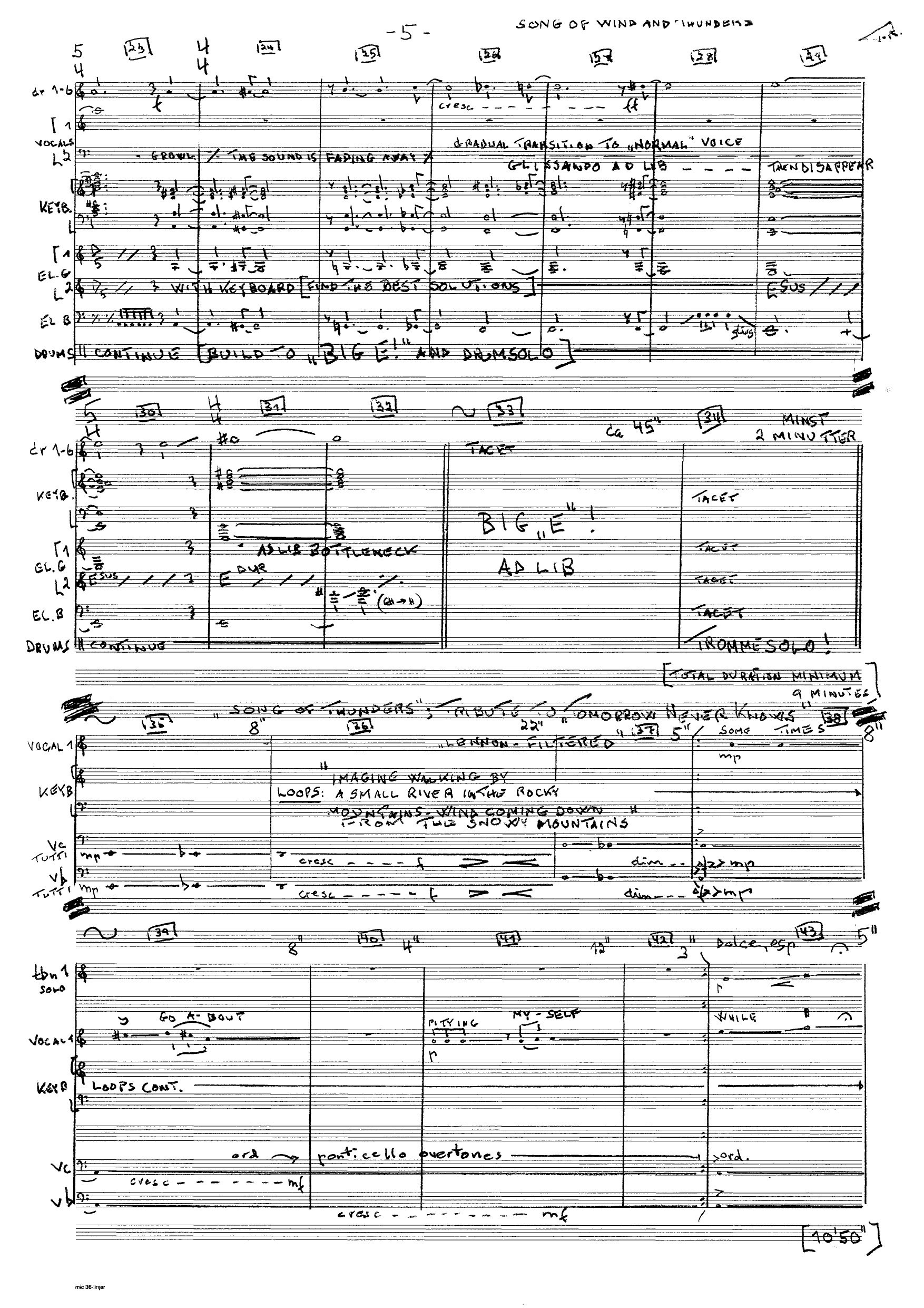 Song of Wind and Thunders - Written for "Enslaved", electric guitar, keyboard and symphony orchestra, op. 105 - Image 5