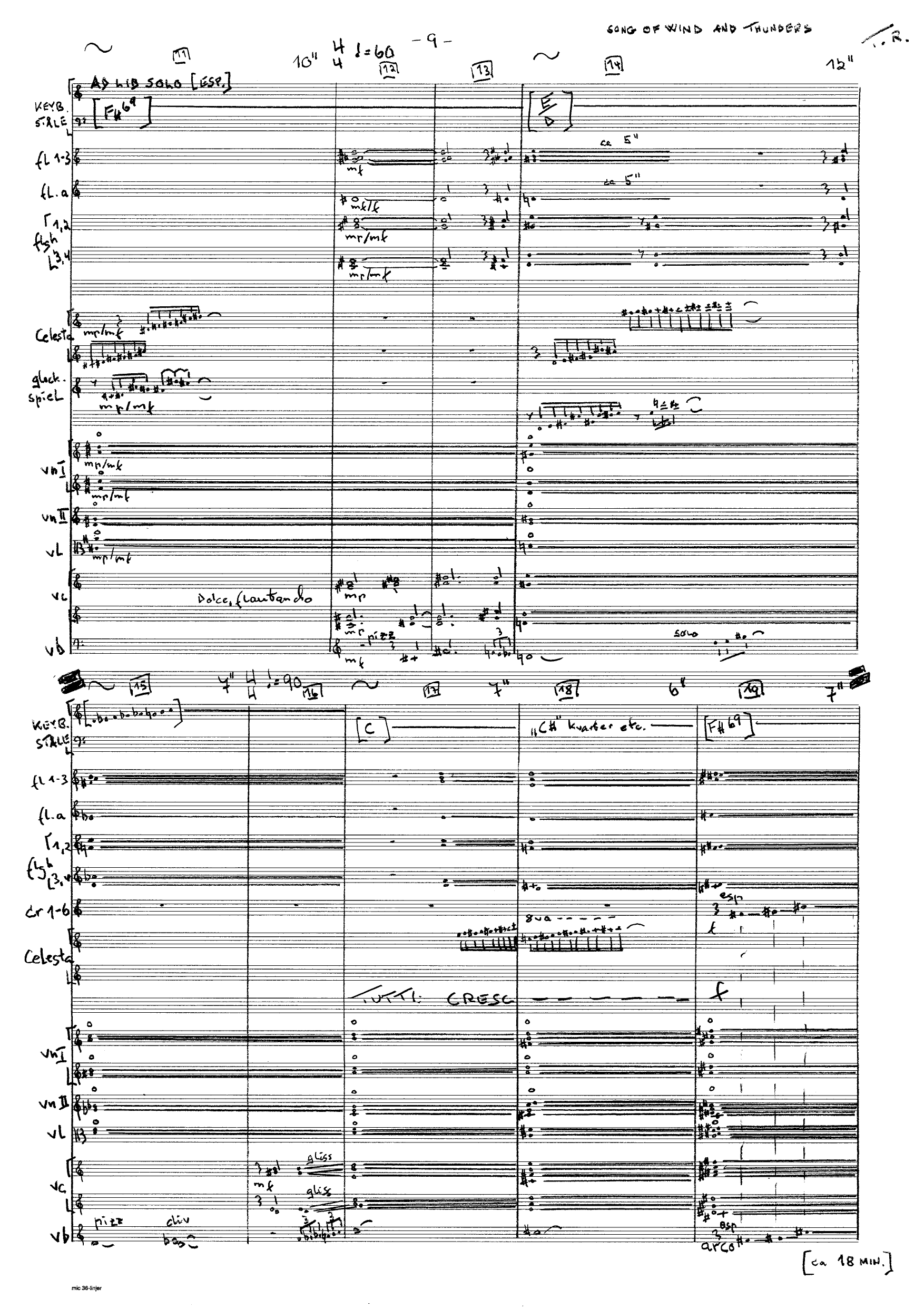 Song of Wind and Thunders - Written for "Enslaved", electric guitar, keyboard and symphony orchestra, op. 105 - Image 9