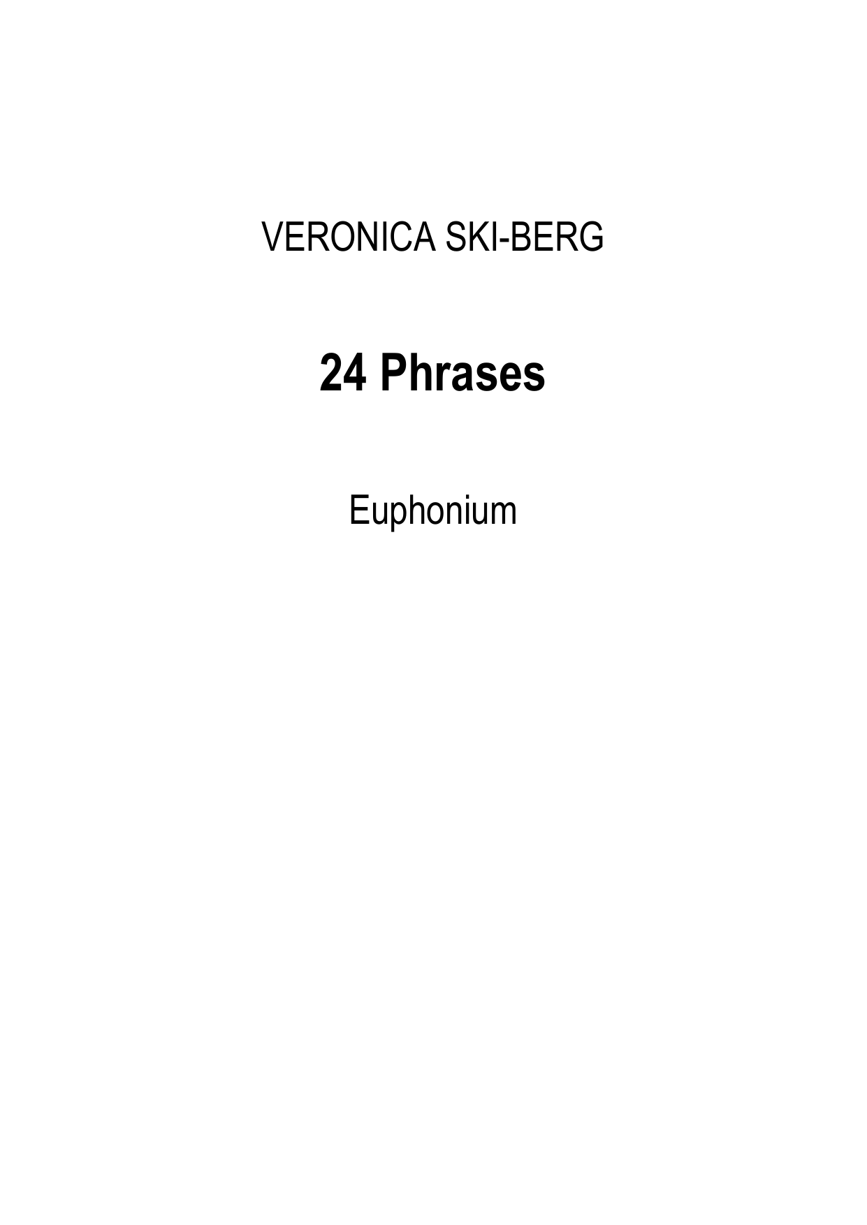 24 Phrases - For euphonium (and advent)