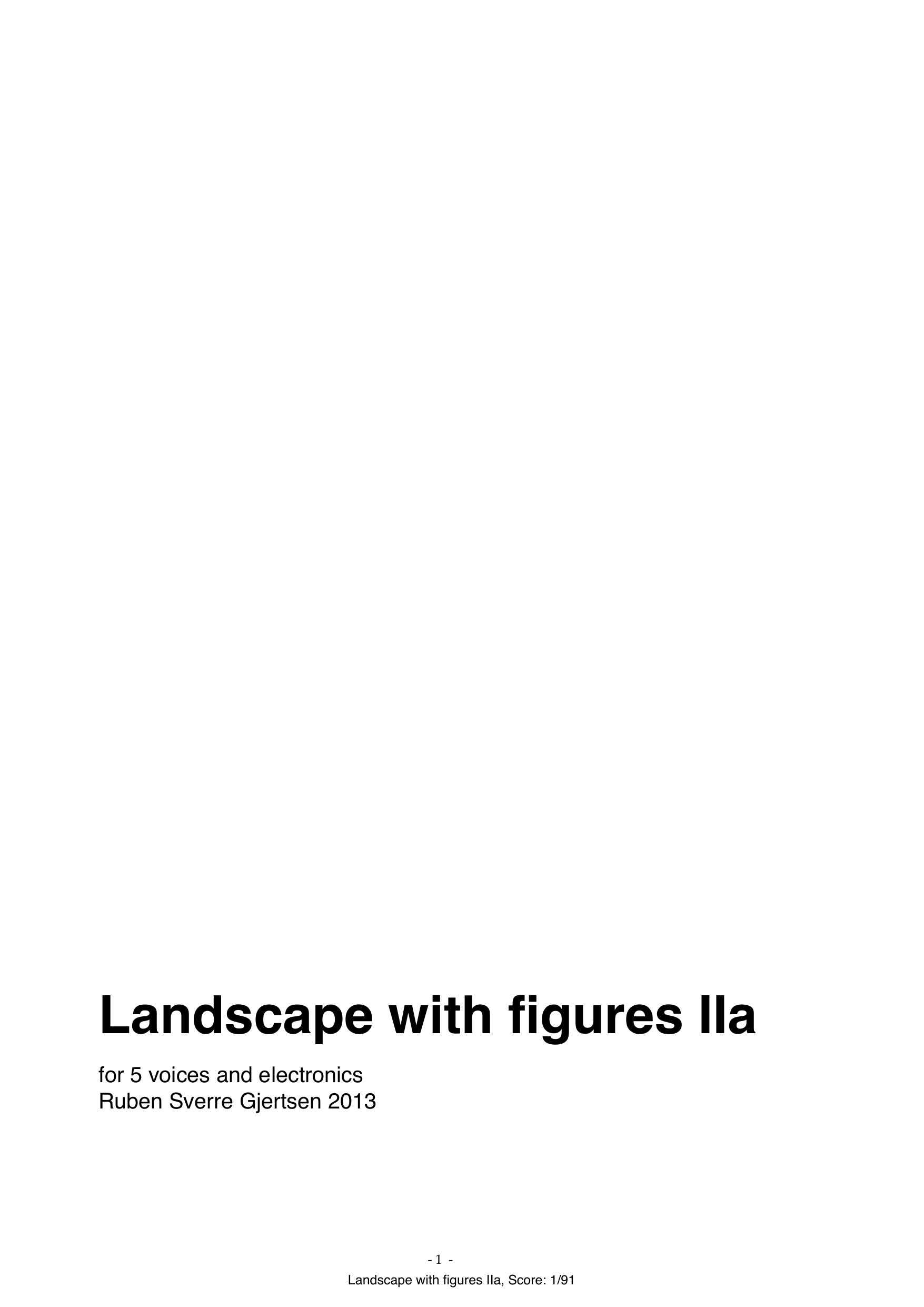 Landscape With Figures IIa - For 5 voices and electronics