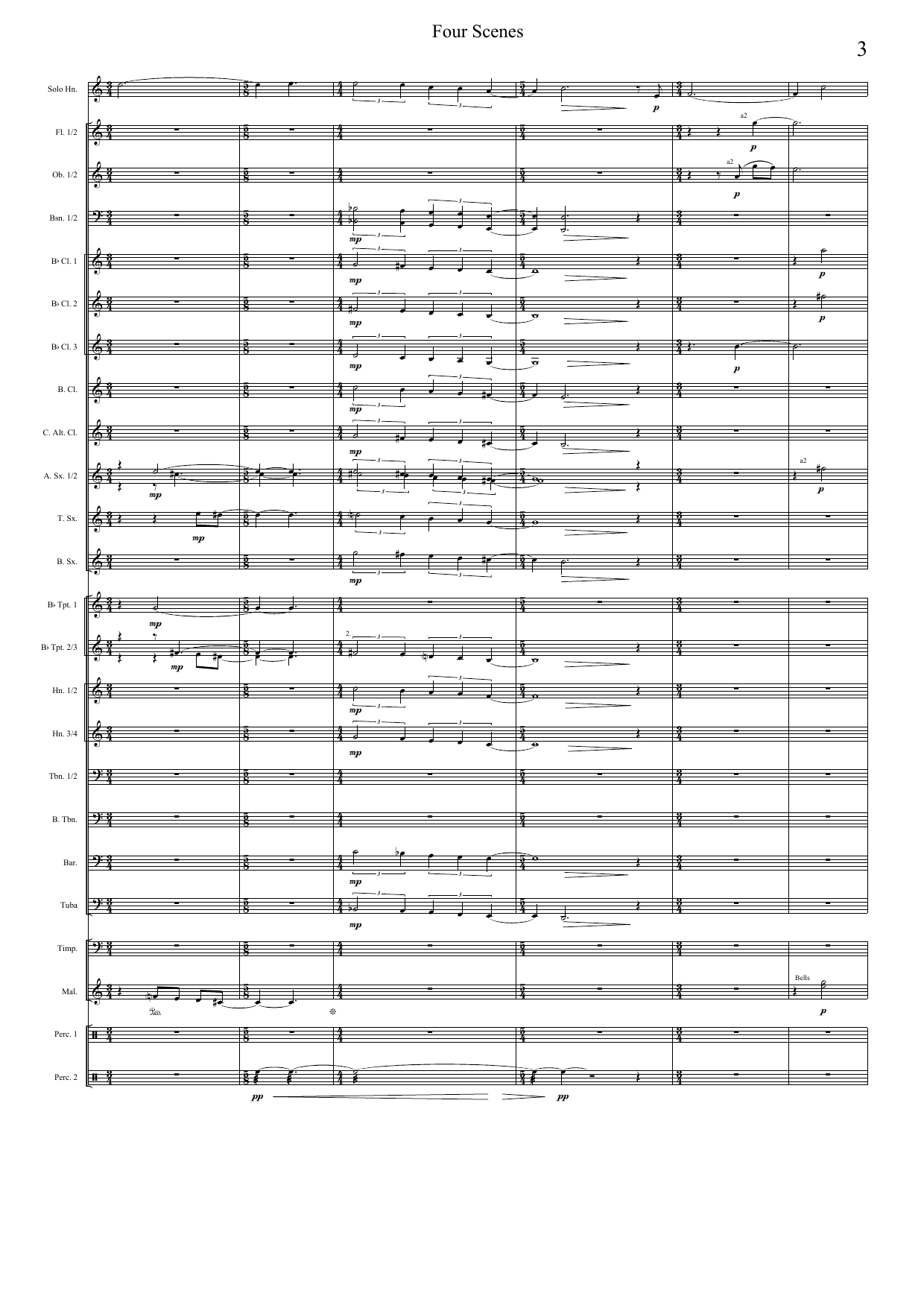 Four Scenes - For horn and wind band - Image 4