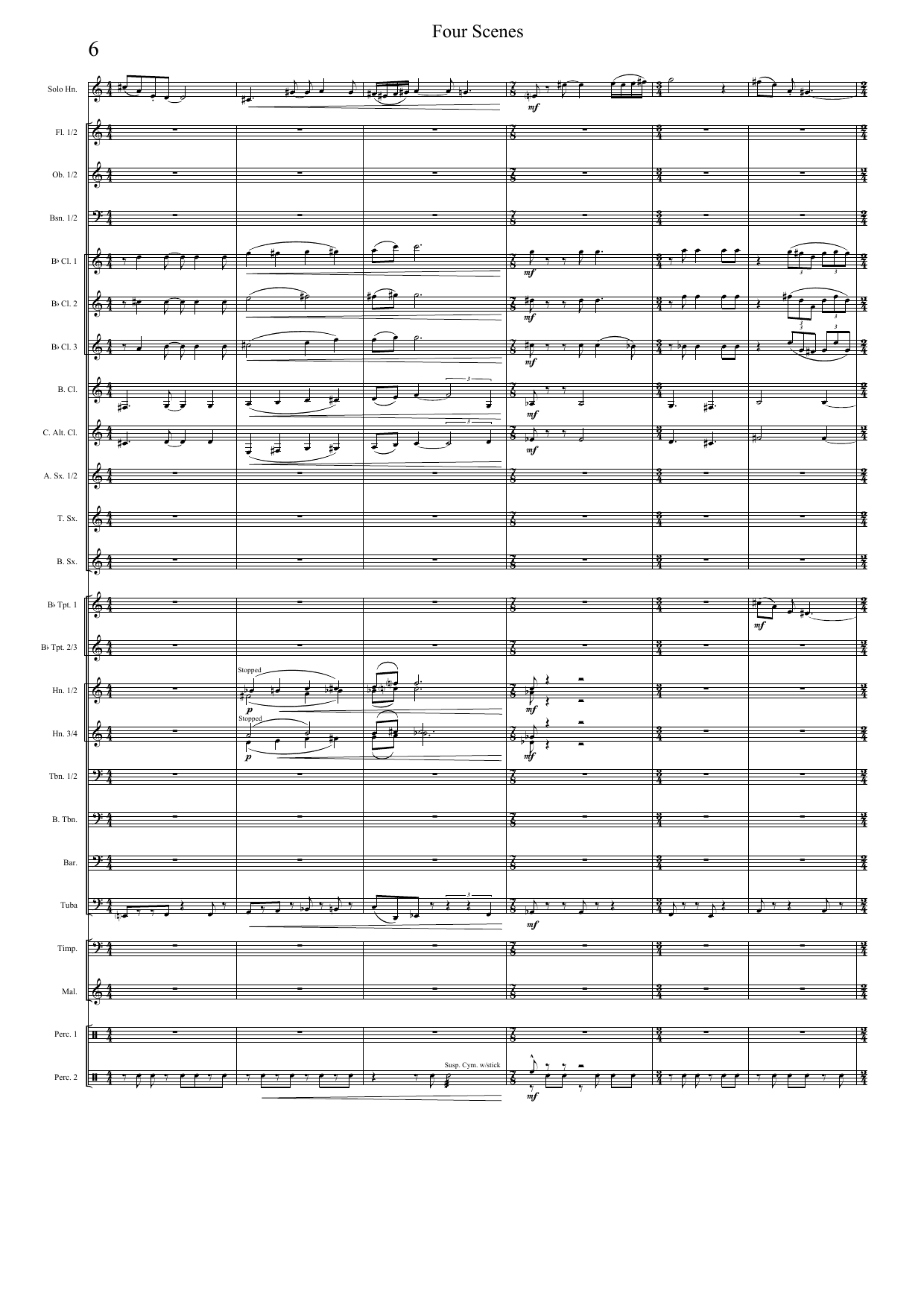 Four Scenes - For horn and wind band - Image 7