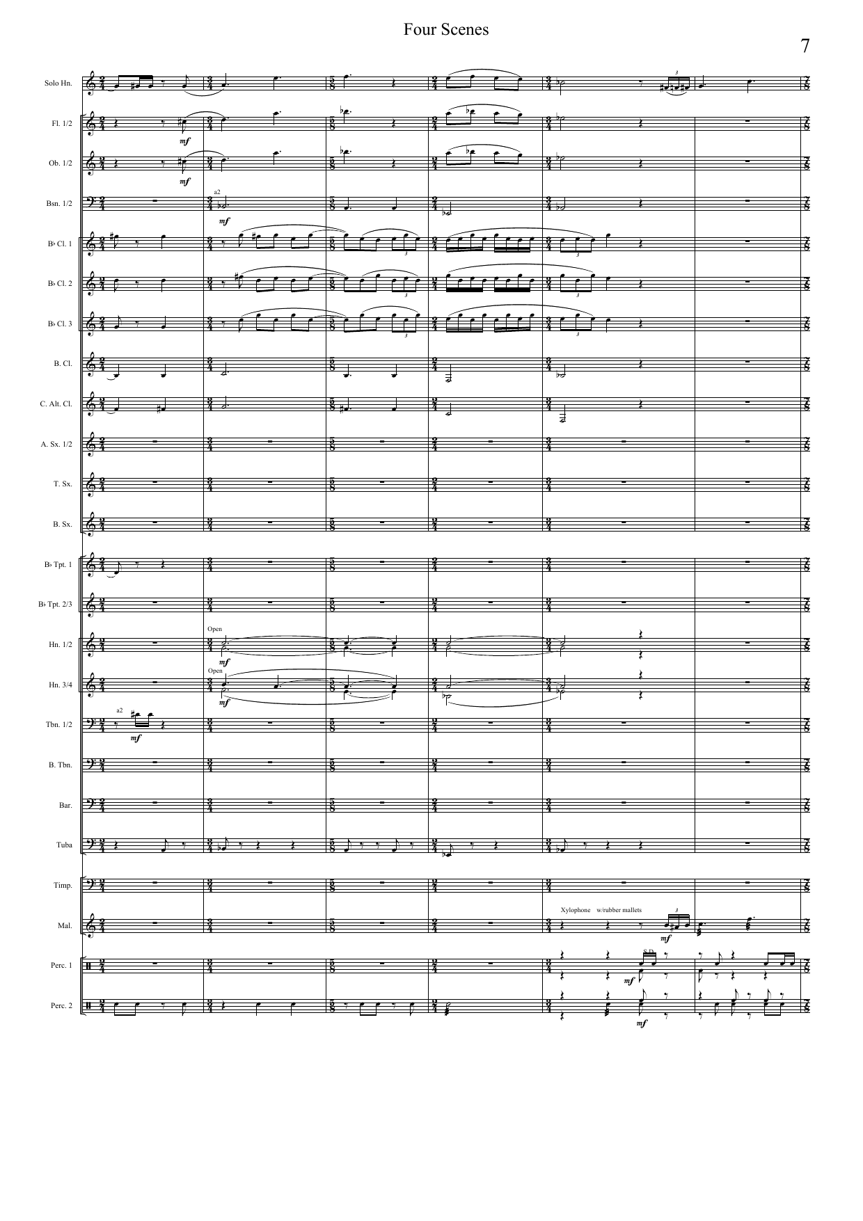 Four Scenes - For horn and wind band - Image 8
