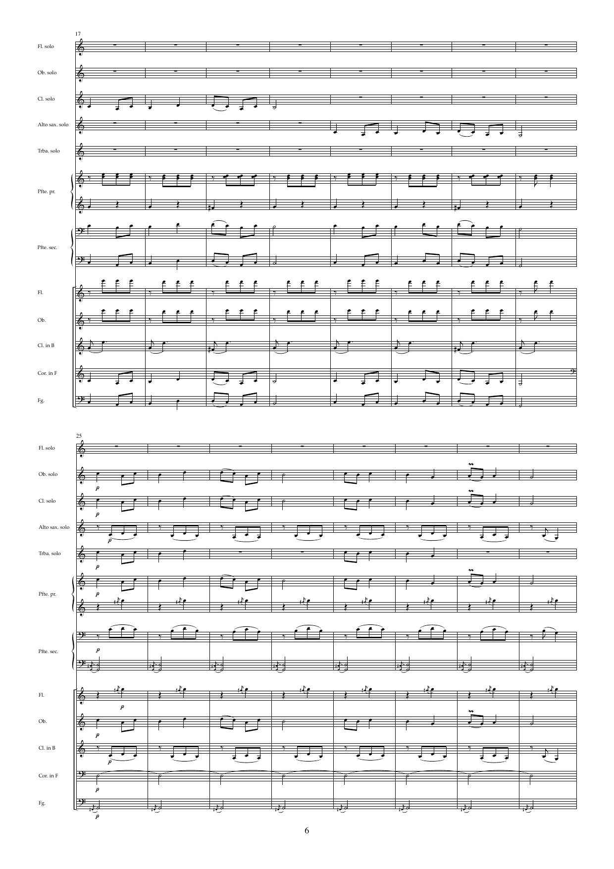 Land og strand rundt - En folketone-medley for fem elevsolister, firhendig klaver og blåsekvintett - Image 6