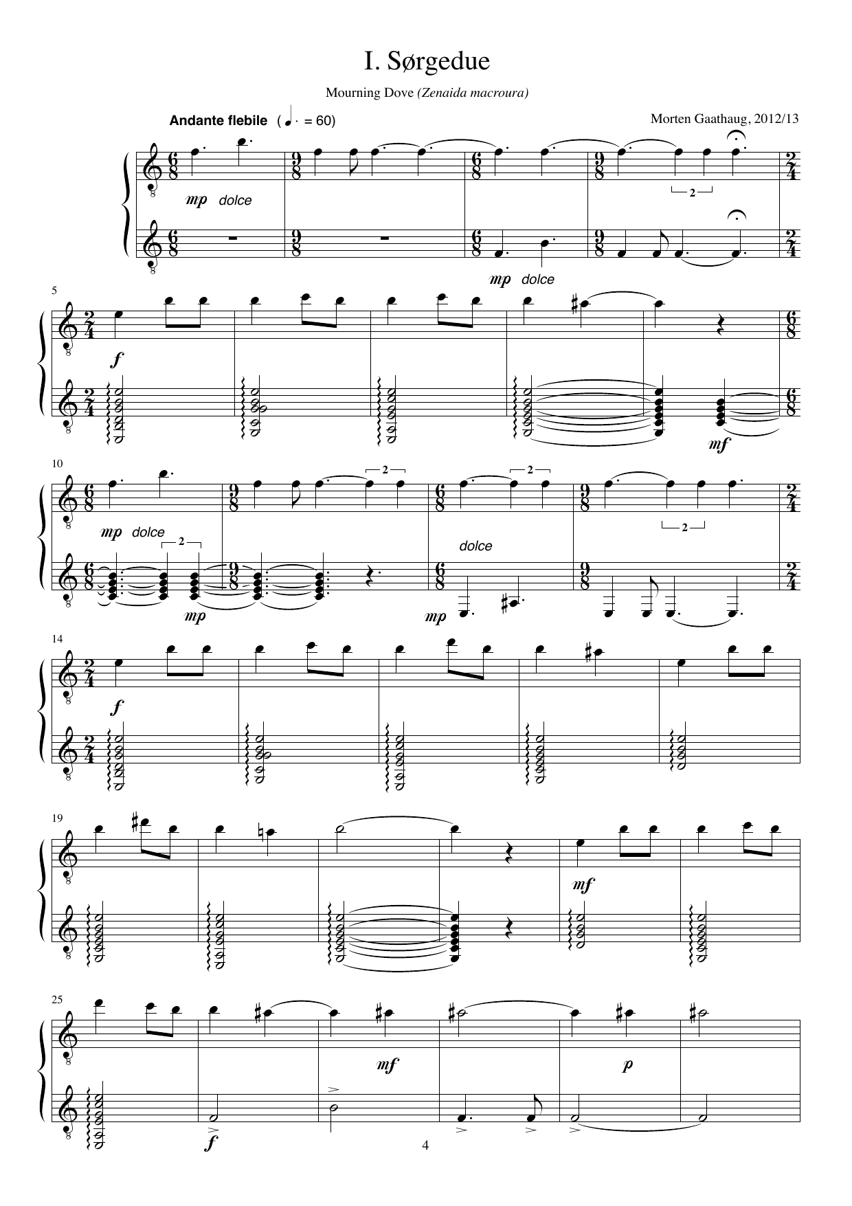 Four portraits of Birds - For two guitars, Op. 87-ter - Image 4