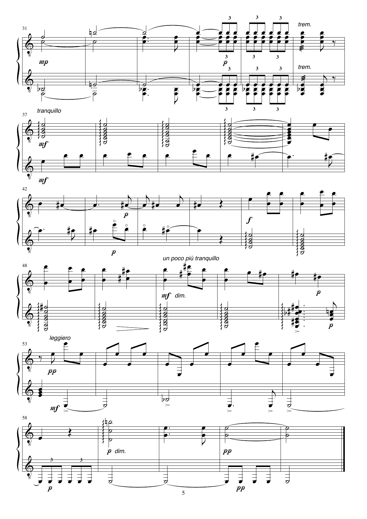 Four portraits of Birds - For two guitars, Op. 87-ter - Image 5