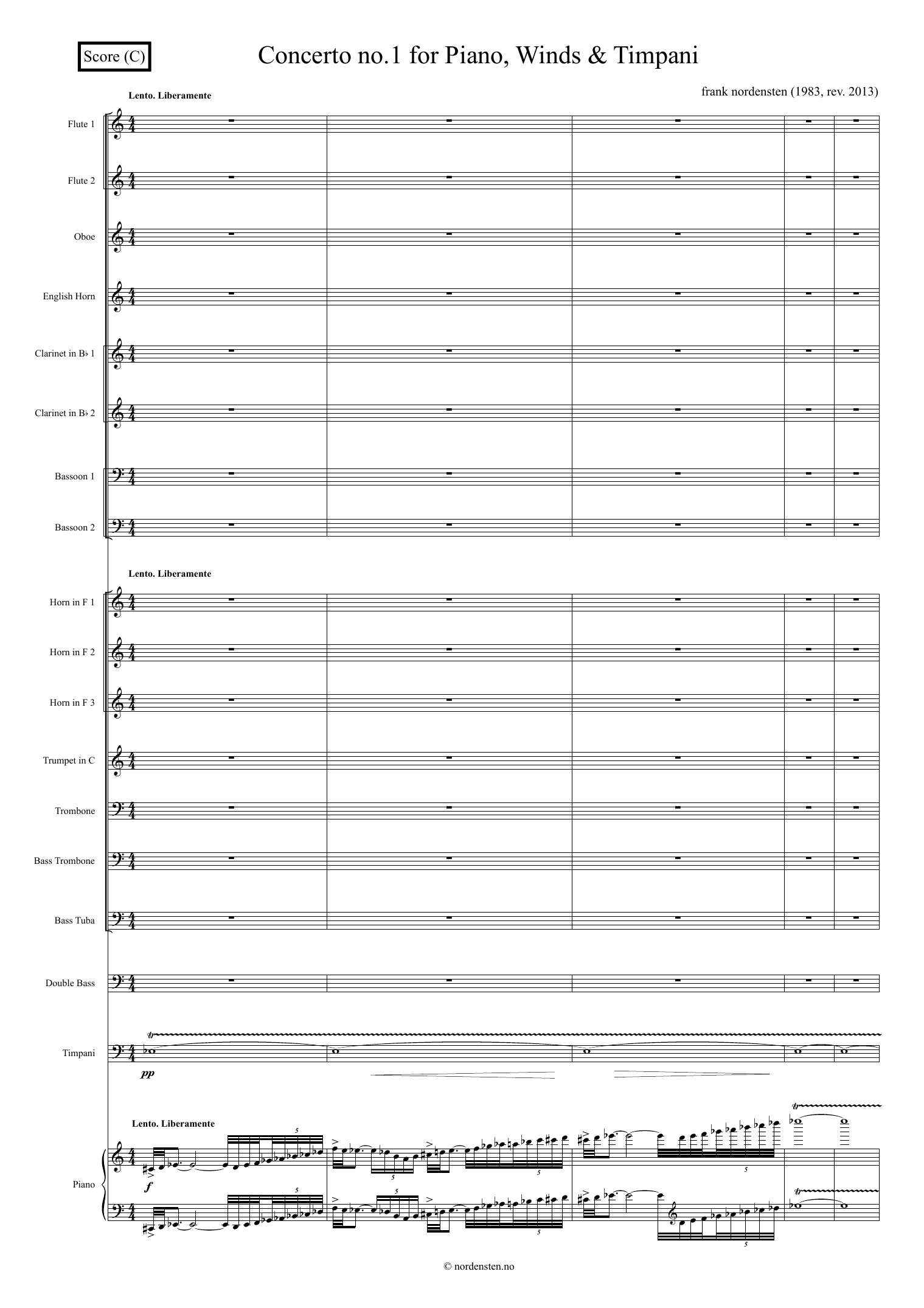 Concerto no. 1 for Piano, Winds and timpani - Image 3