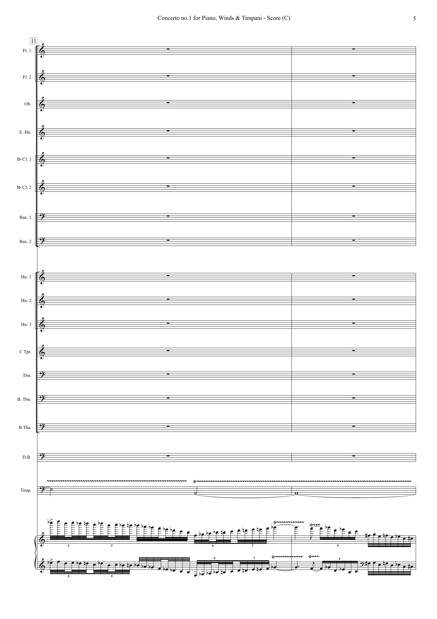 Concerto no. 1 for Piano, Winds and timpani - Image 5