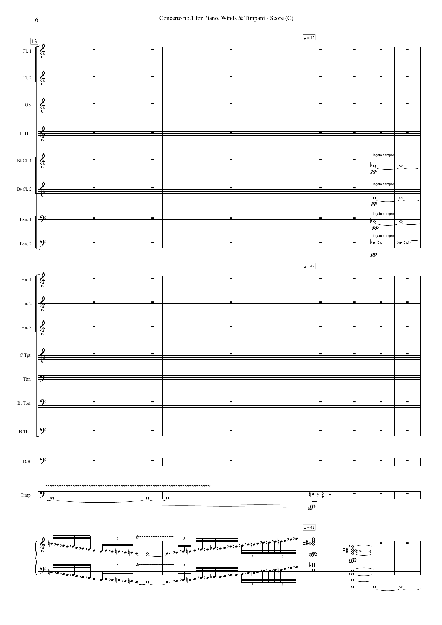 Concerto no. 1 for Piano, Winds and timpani - Image 6