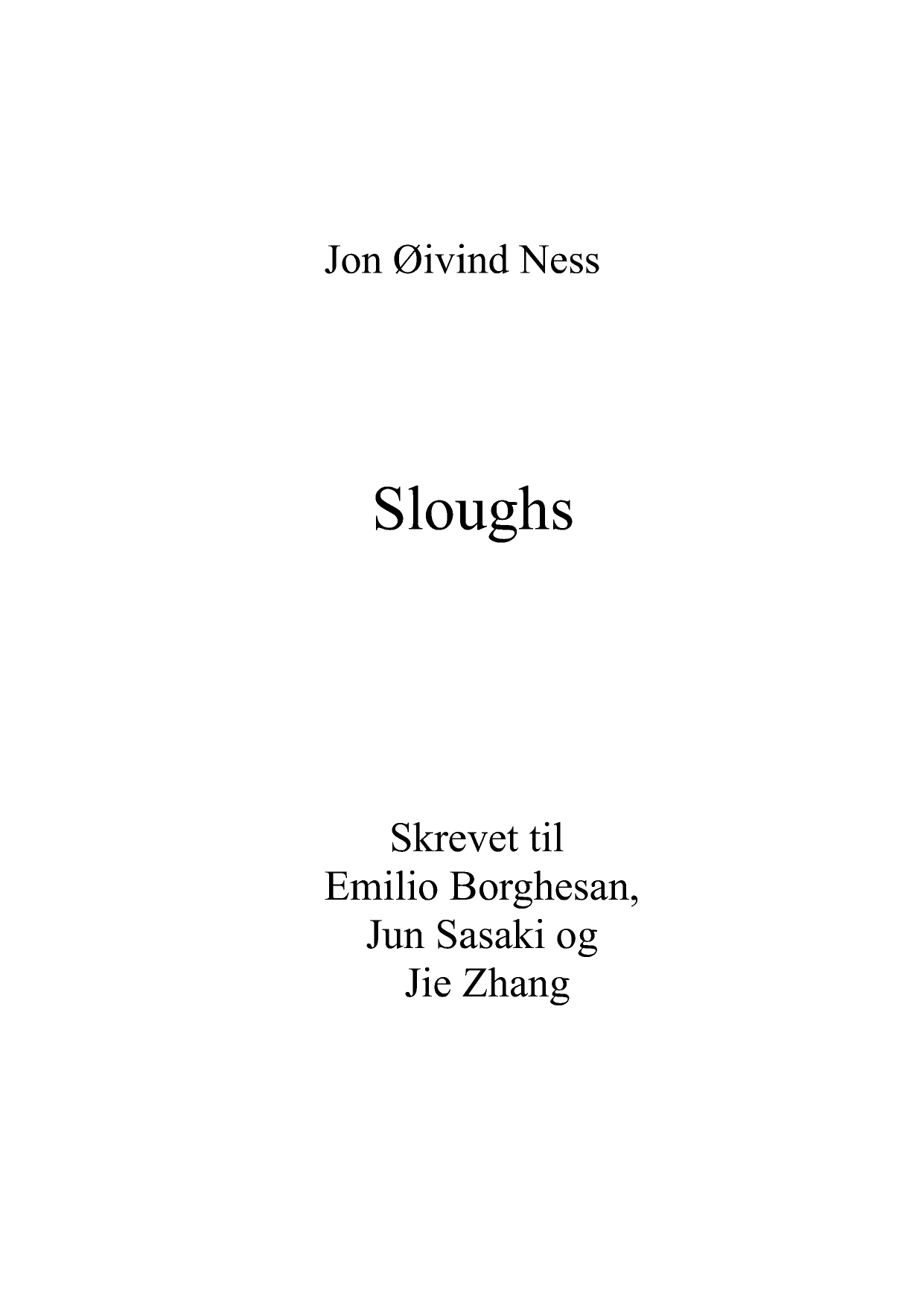 Sloughs