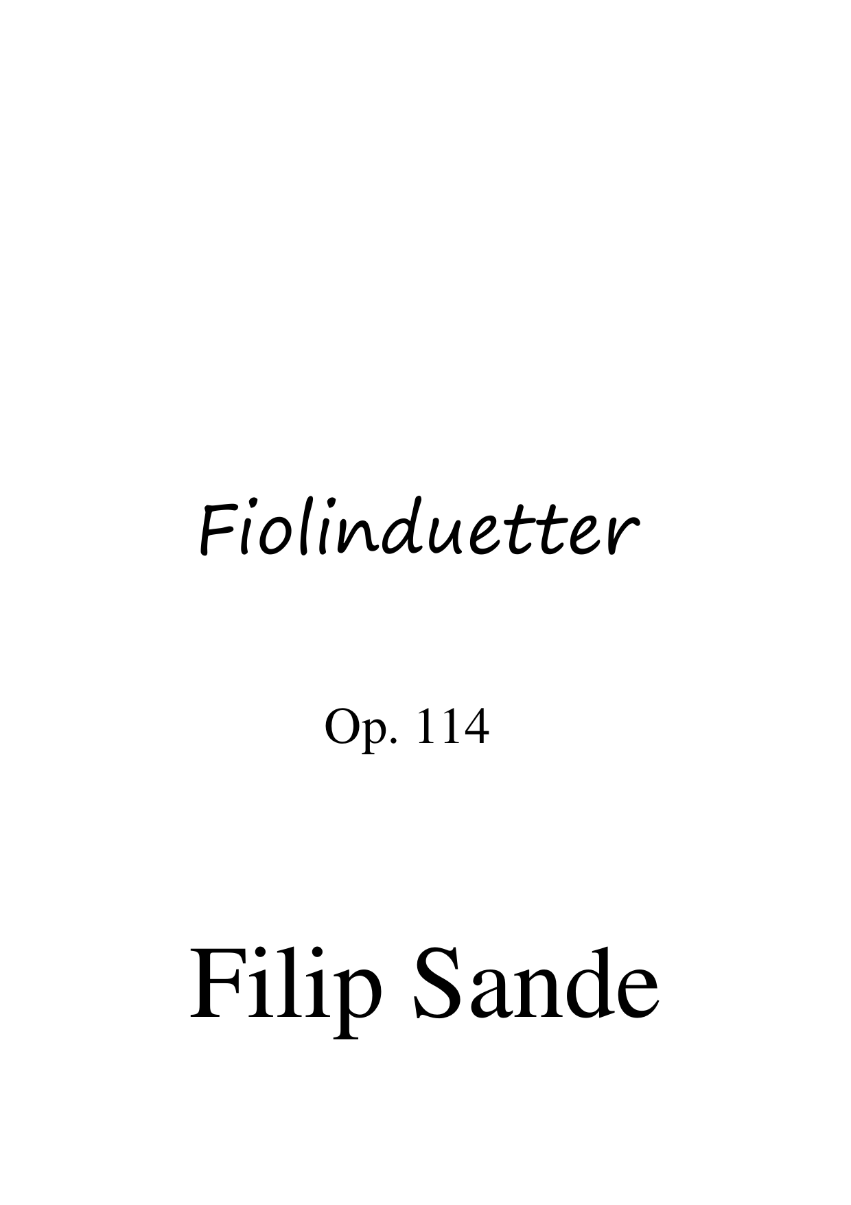 Fiolinduetter, op. 114