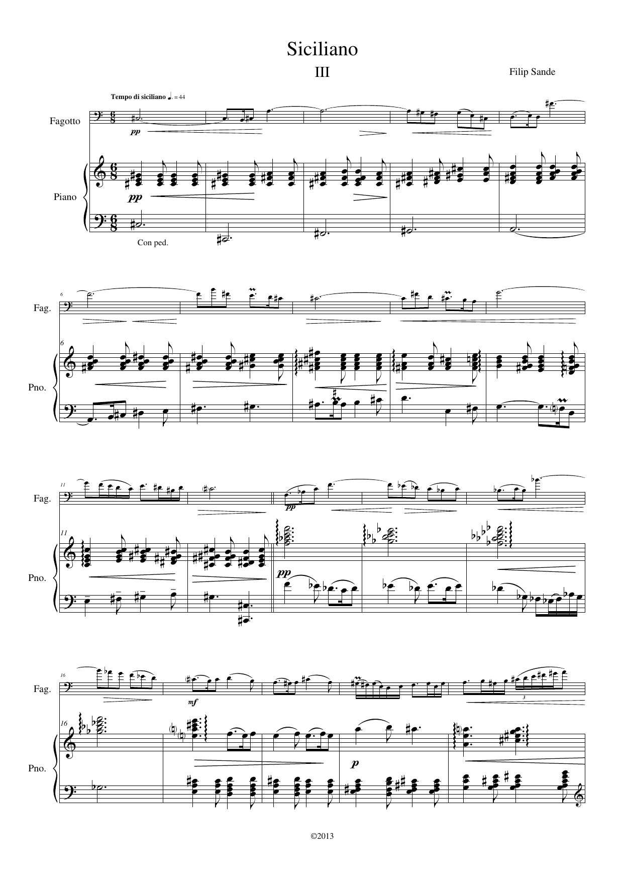 Miniatyrsuite for fagott & klaver, op. 108b - Image 8