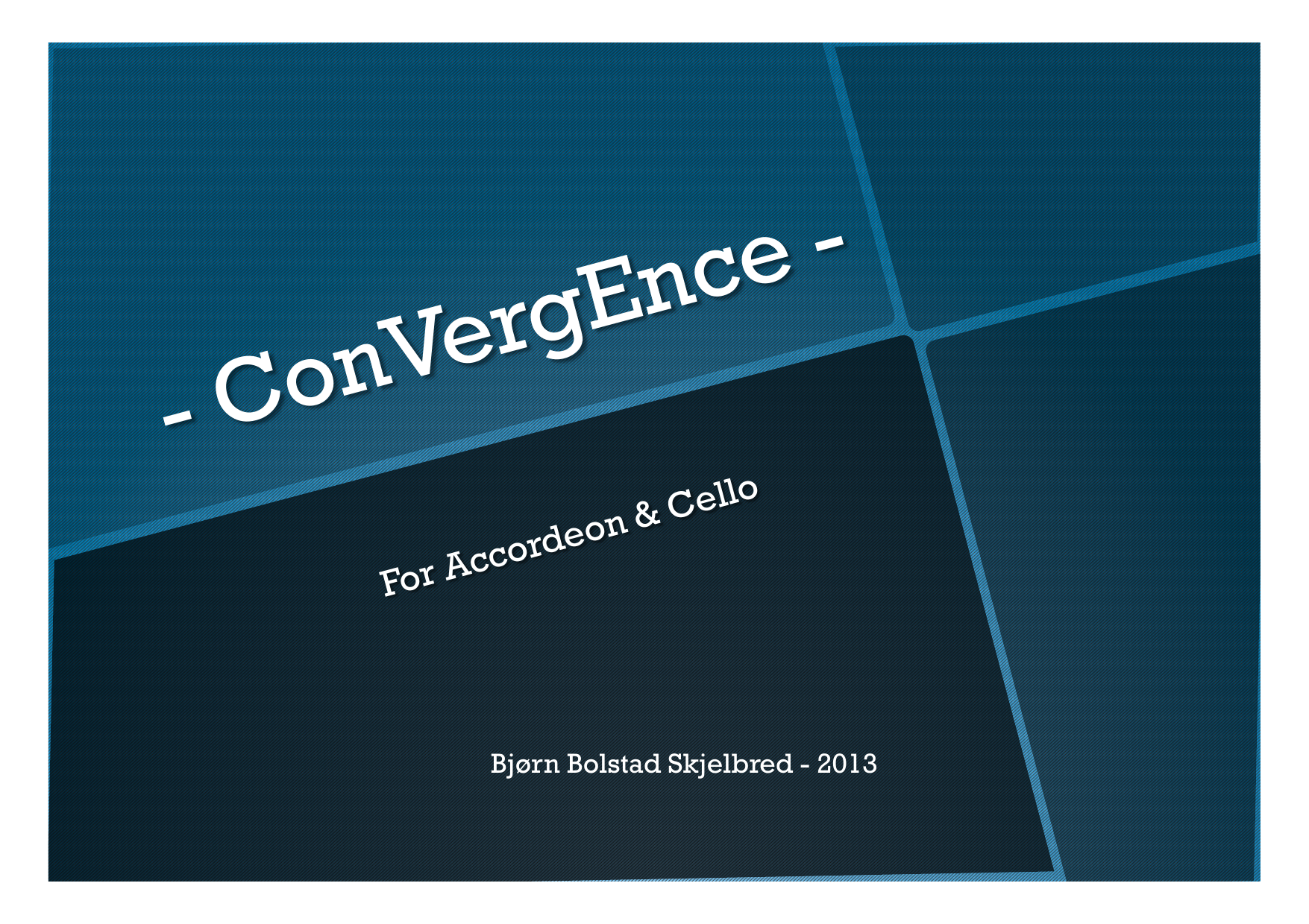 ConVergEnce - For accordeon & cello