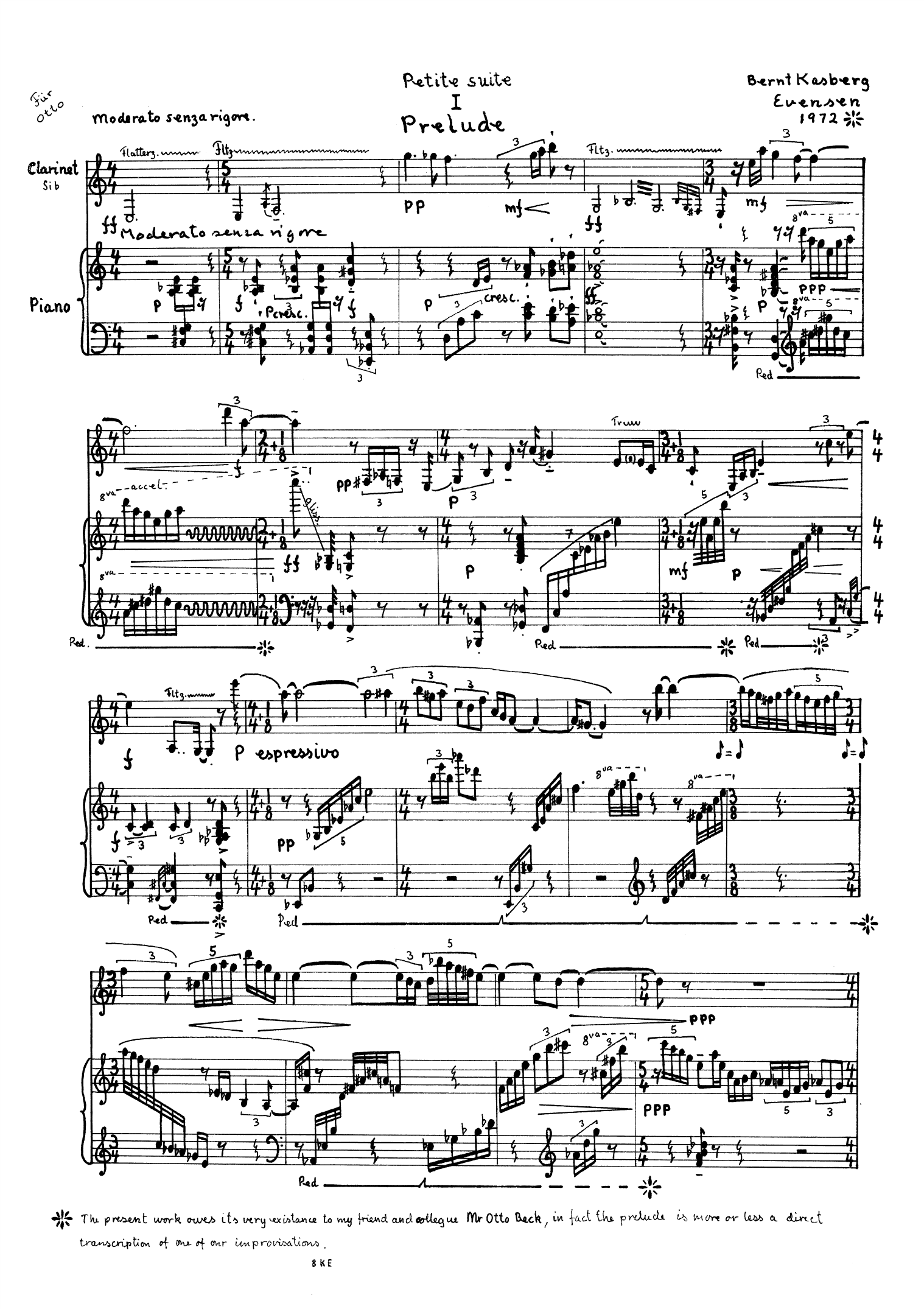 Petit suite for klarinett og piano