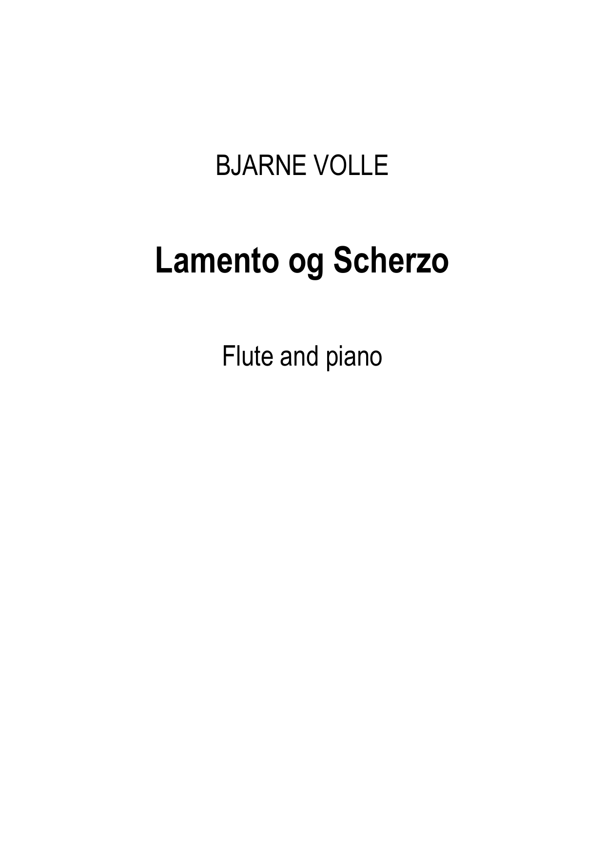 Lamento og Scherzo