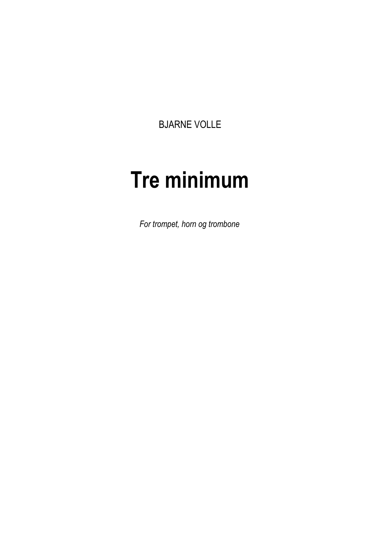 Tre minimum